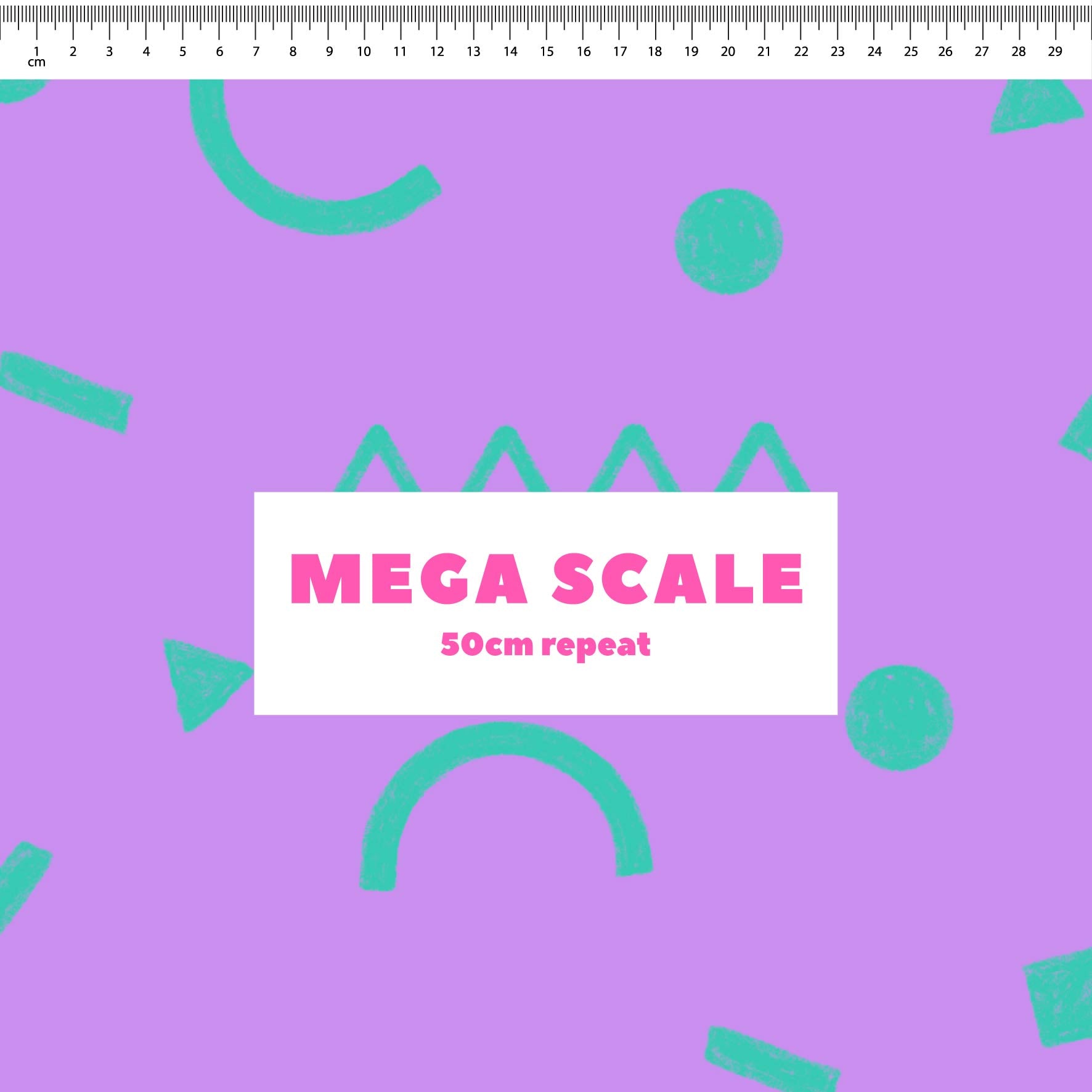 Preorder: Confetti Shapes (Teal on Purple)