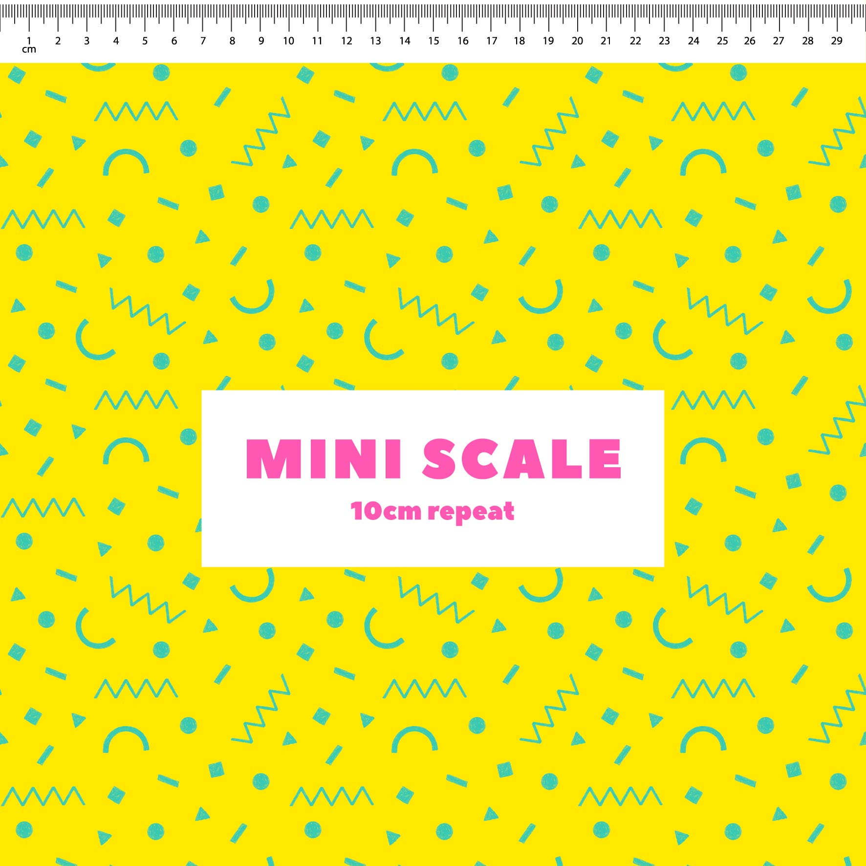 Preorder: Confetti Shapes (Teal on Yellow)