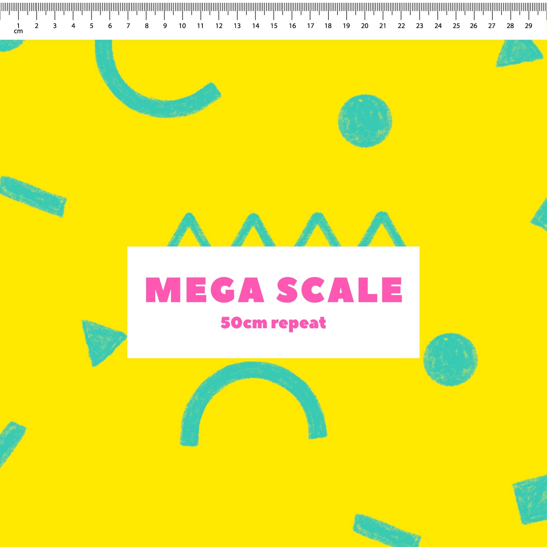 Preorder: Confetti Shapes (Teal on Yellow)