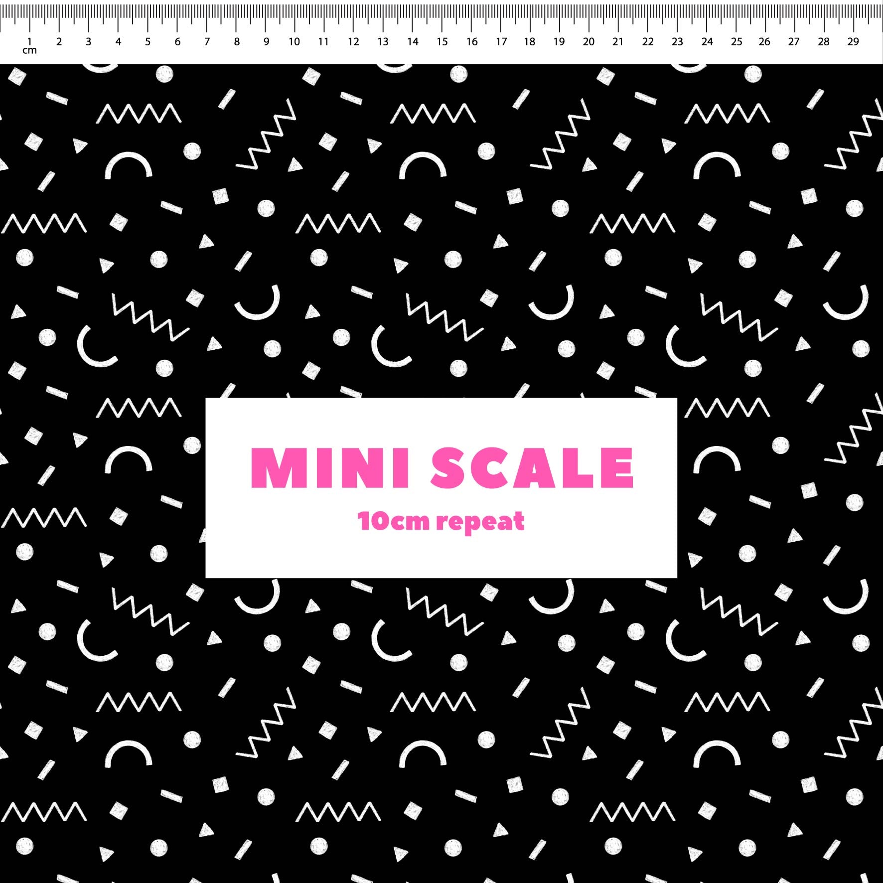 Preorder: Confetti Shapes (White on Black)