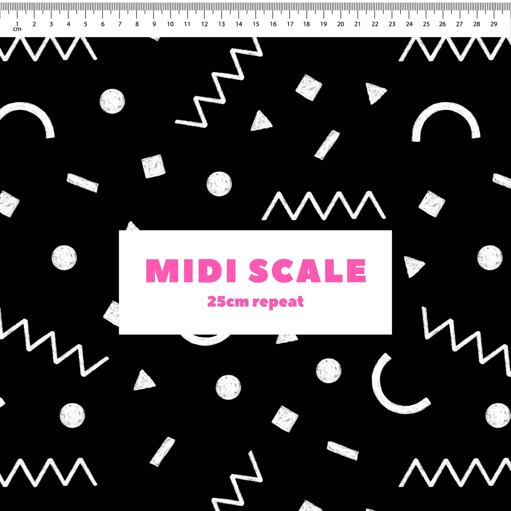 Preorder: Confetti Shapes (White on Black)