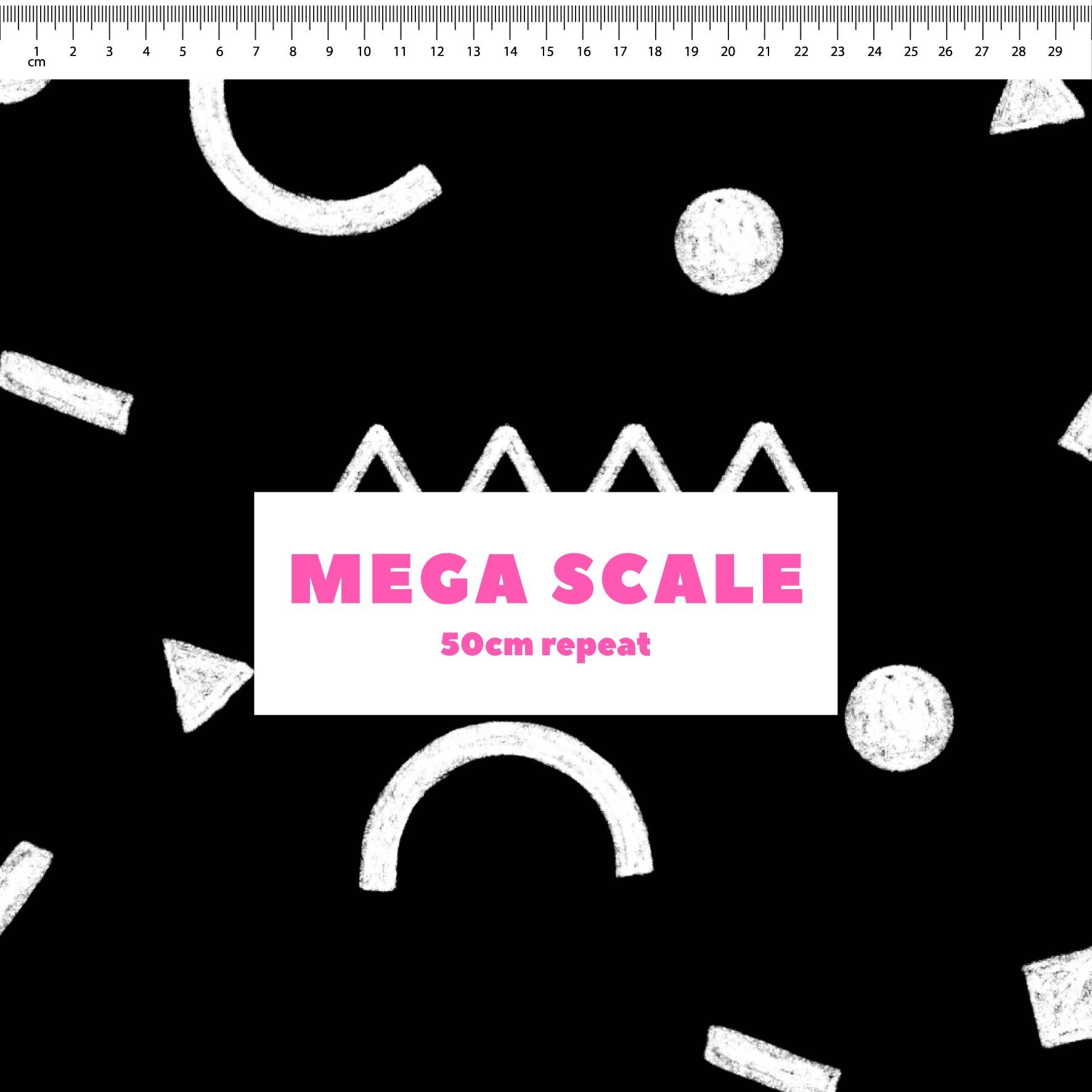 Preorder: Confetti Shapes (White on Black)