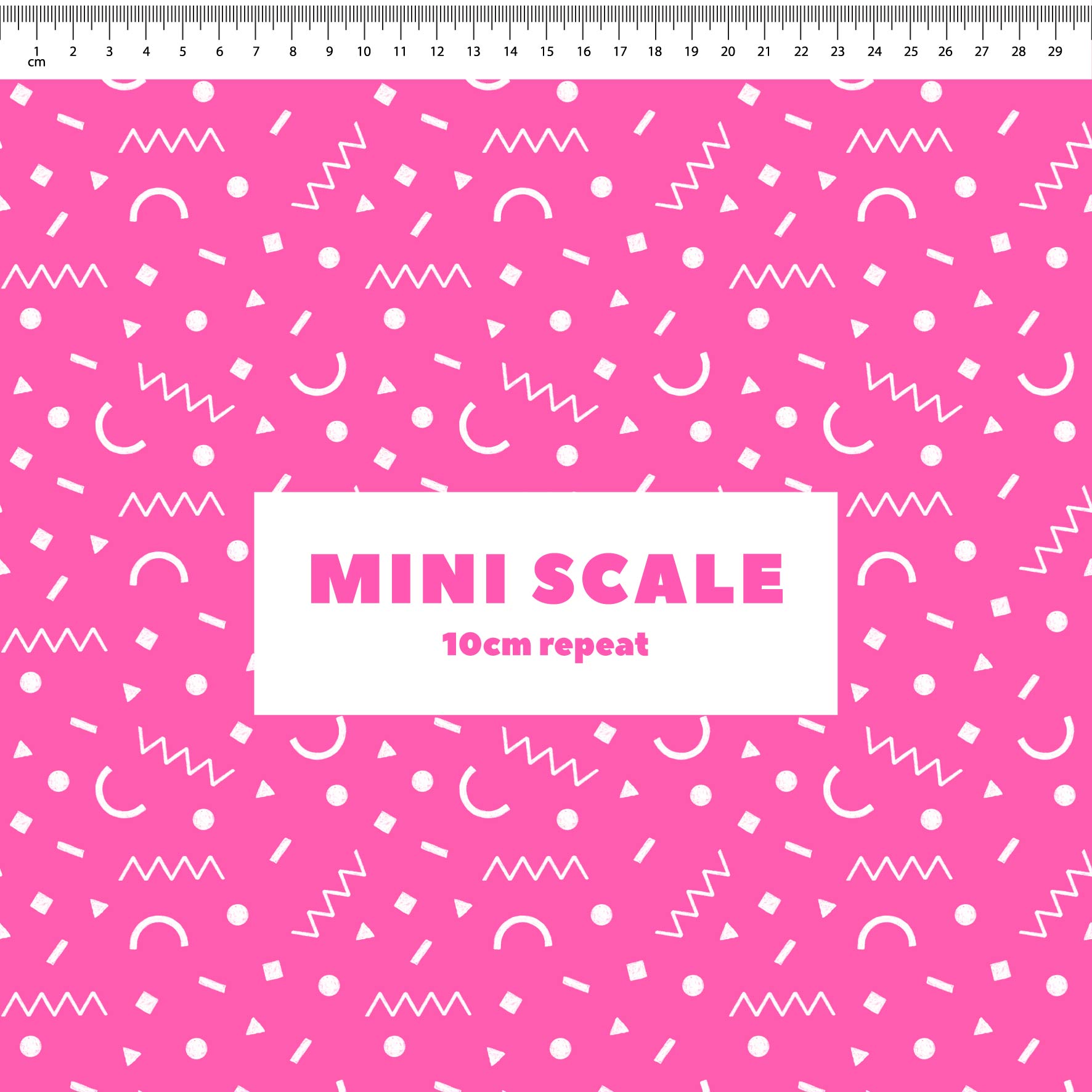 Preorder: Confetti Shapes (White on Pink)