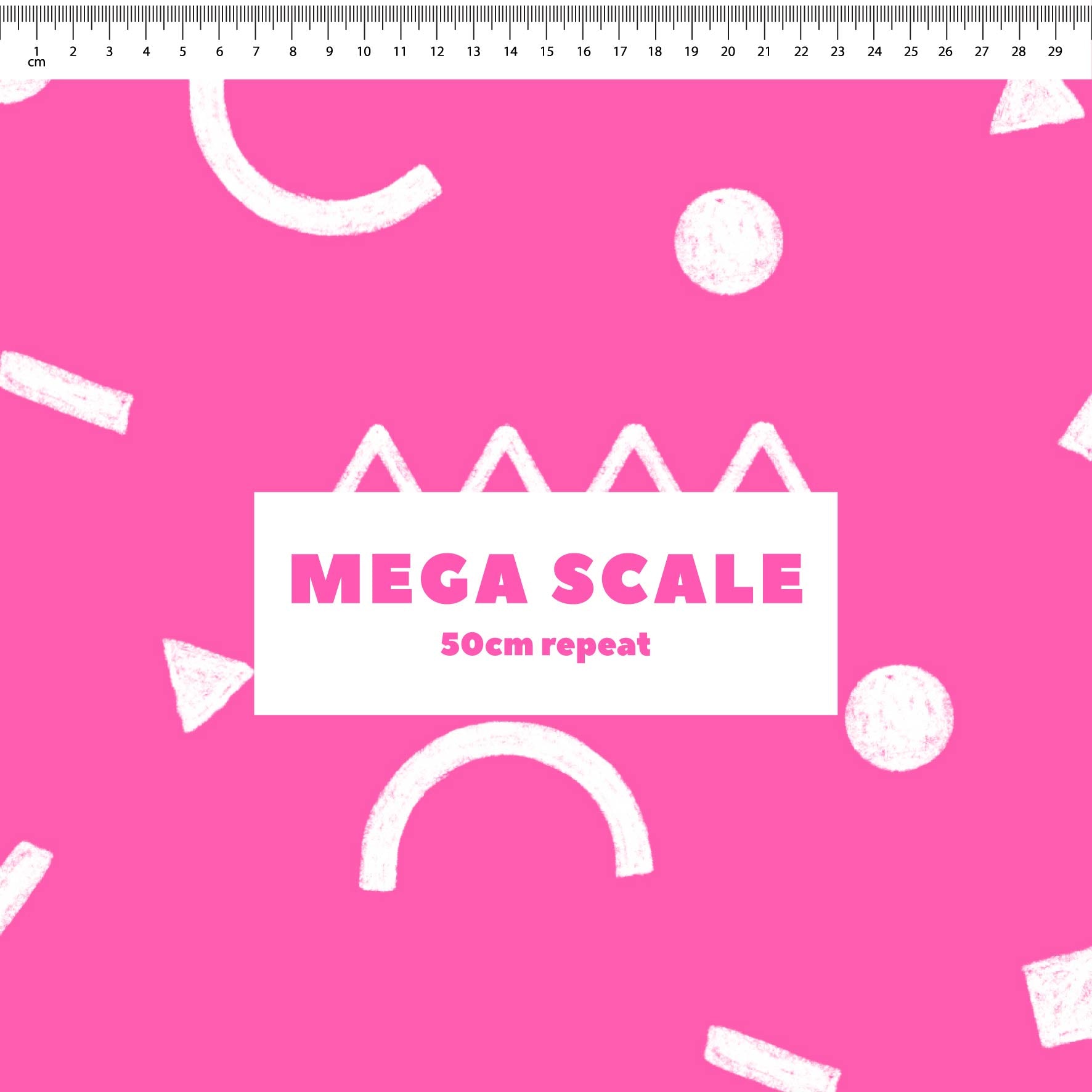 Preorder: Confetti Shapes (White on Pink)