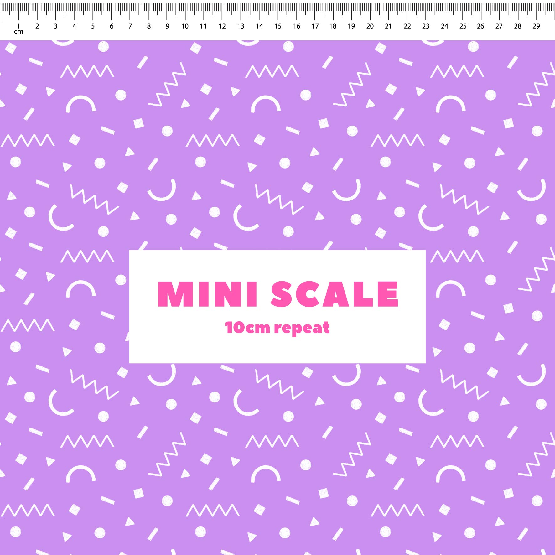 Preorder: Confetti Shapes (White on Purple)