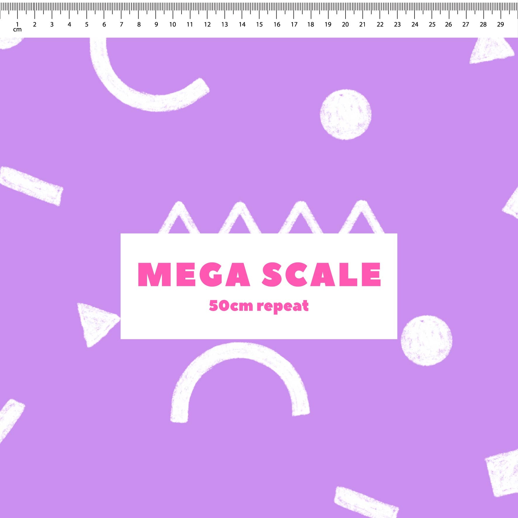 Preorder: Confetti Shapes (White on Purple)