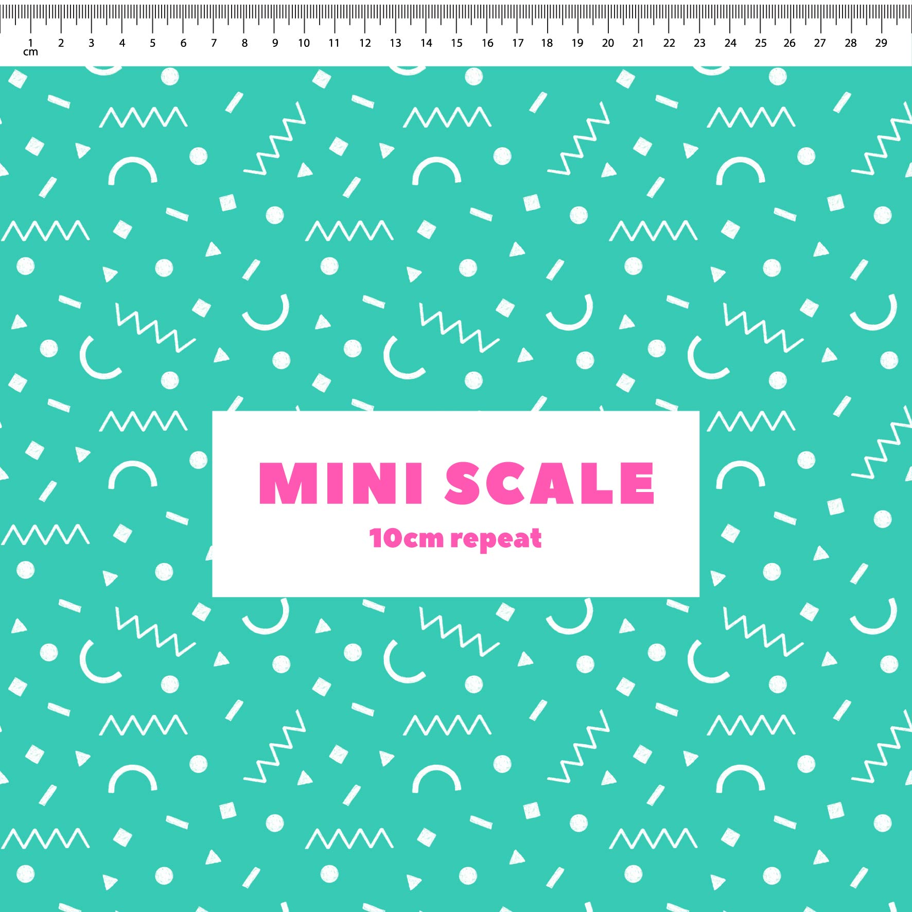 Preorder: Confetti Shapes (White on Teal)