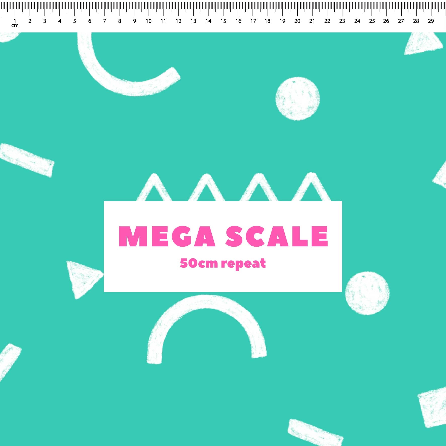 Preorder: Confetti Shapes (White on Teal)