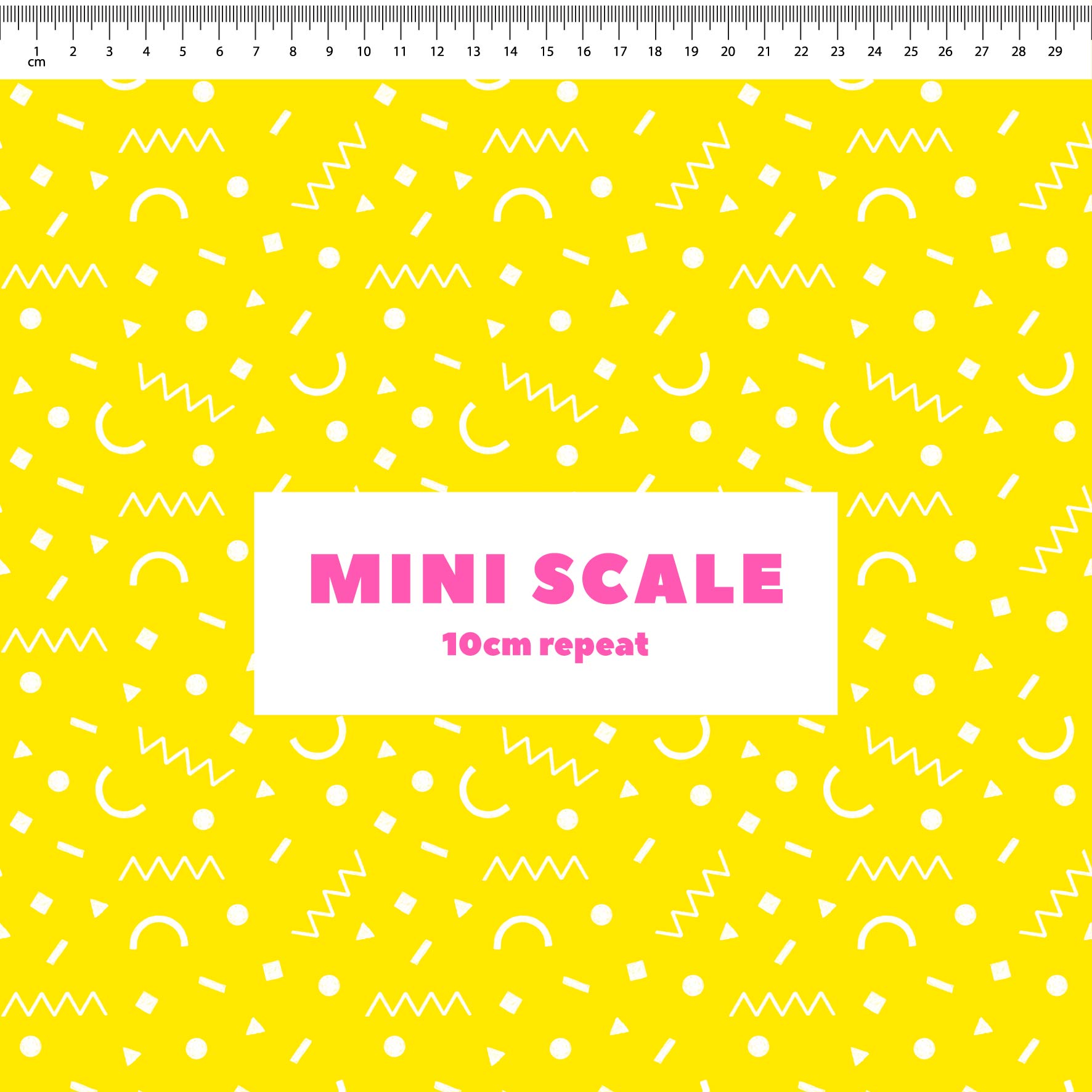 Preorder: Confetti Shapes (White on Yellow)