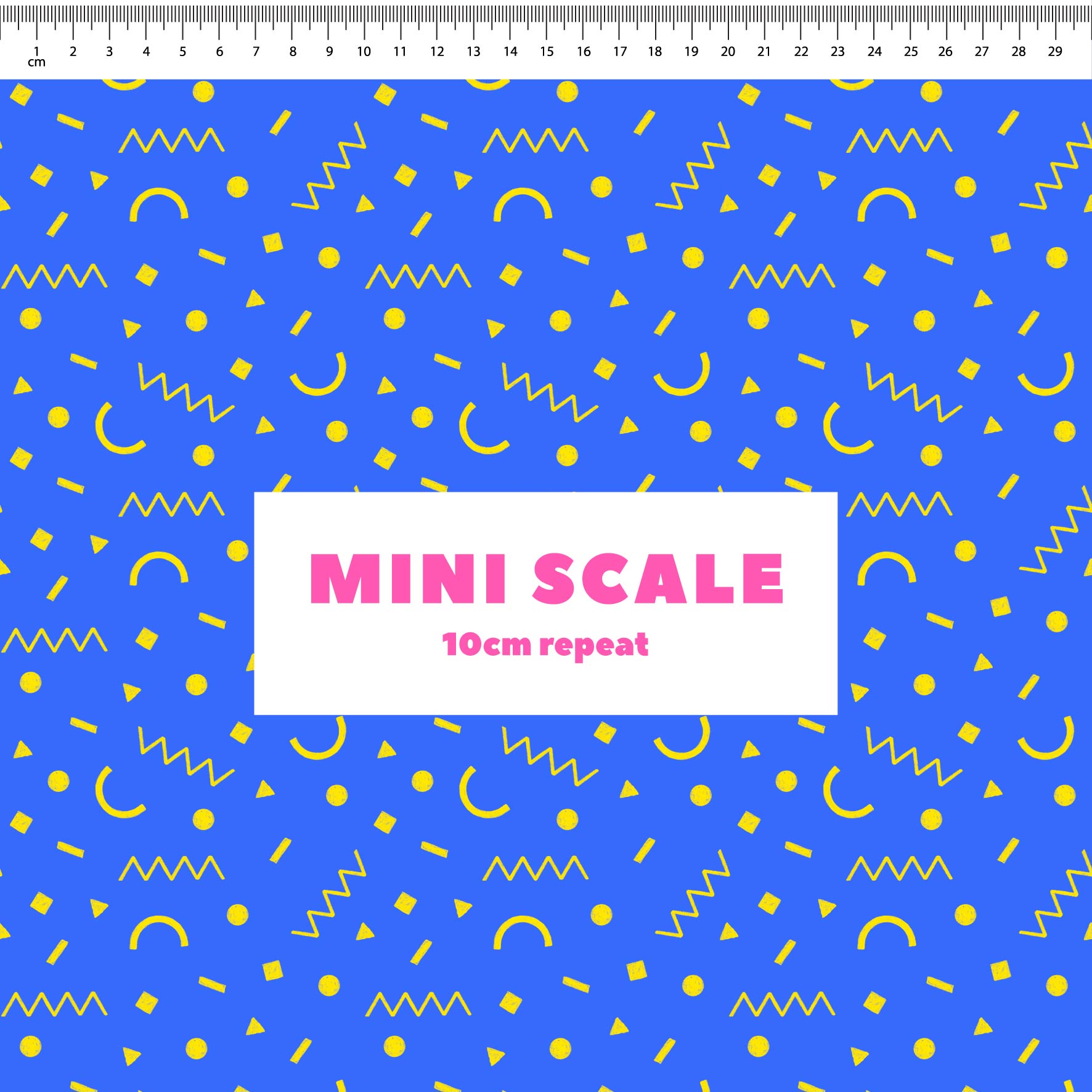 Preorder: Confetti Shapes (Yellow on Blue)