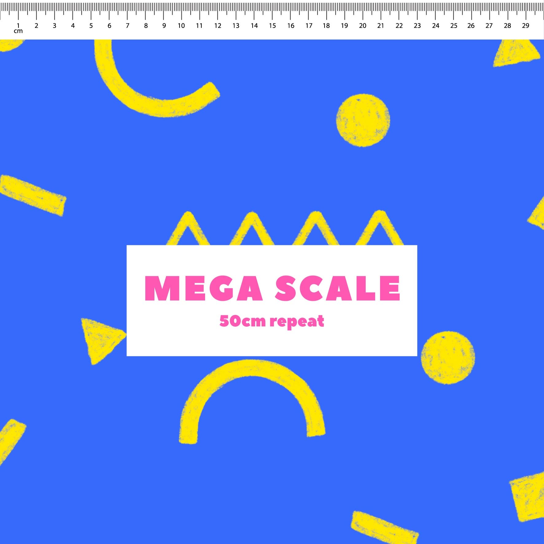 Preorder: Confetti Shapes (Yellow on Blue)