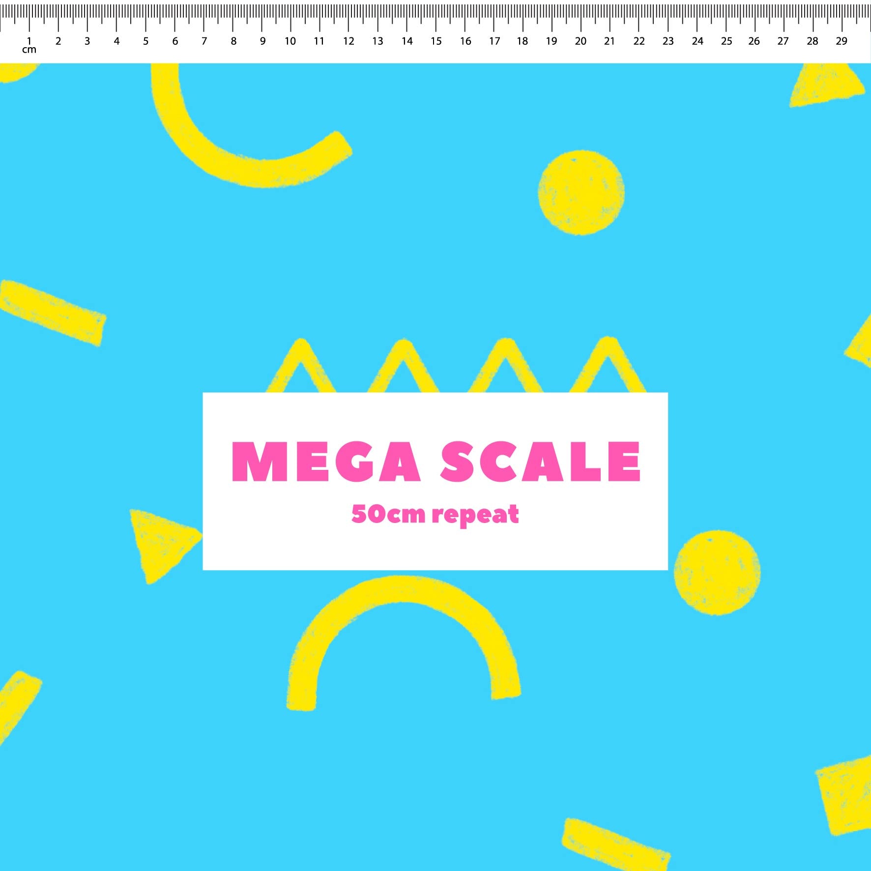 Preorder: Confetti Shapes (Yellow on Light Blue)