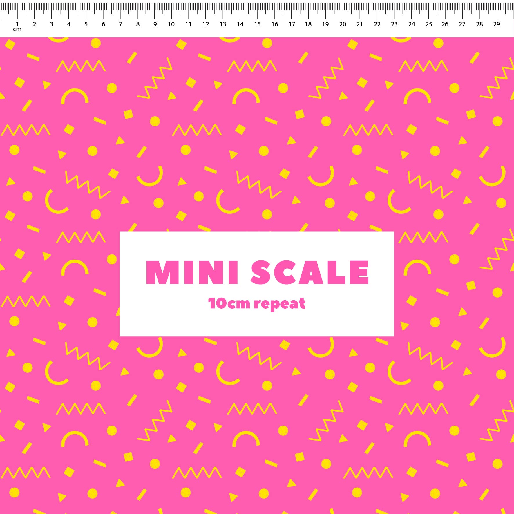 Preorder: Confetti Shapes (Yellow on Pink)