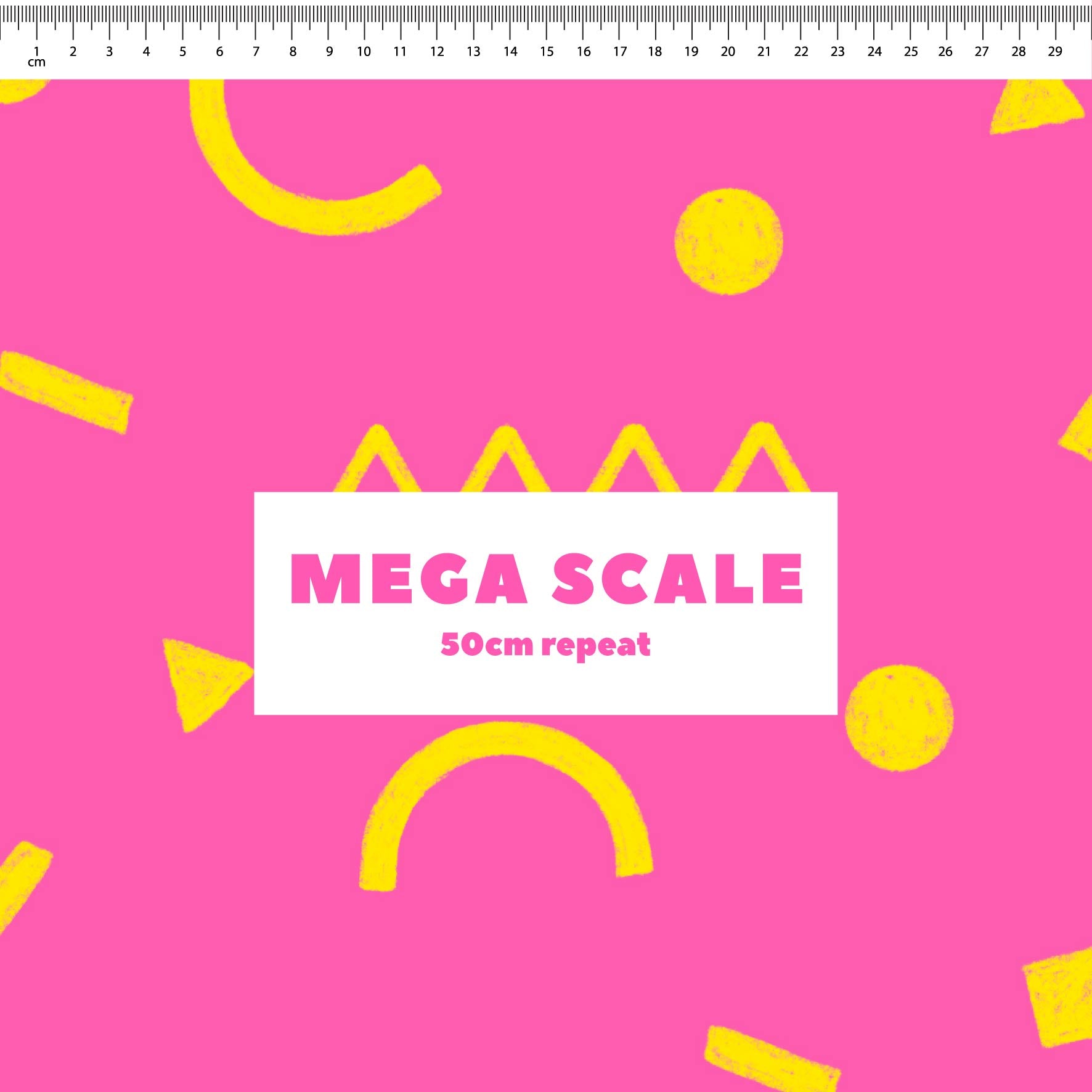 Preorder: Confetti Shapes (Yellow on Pink)