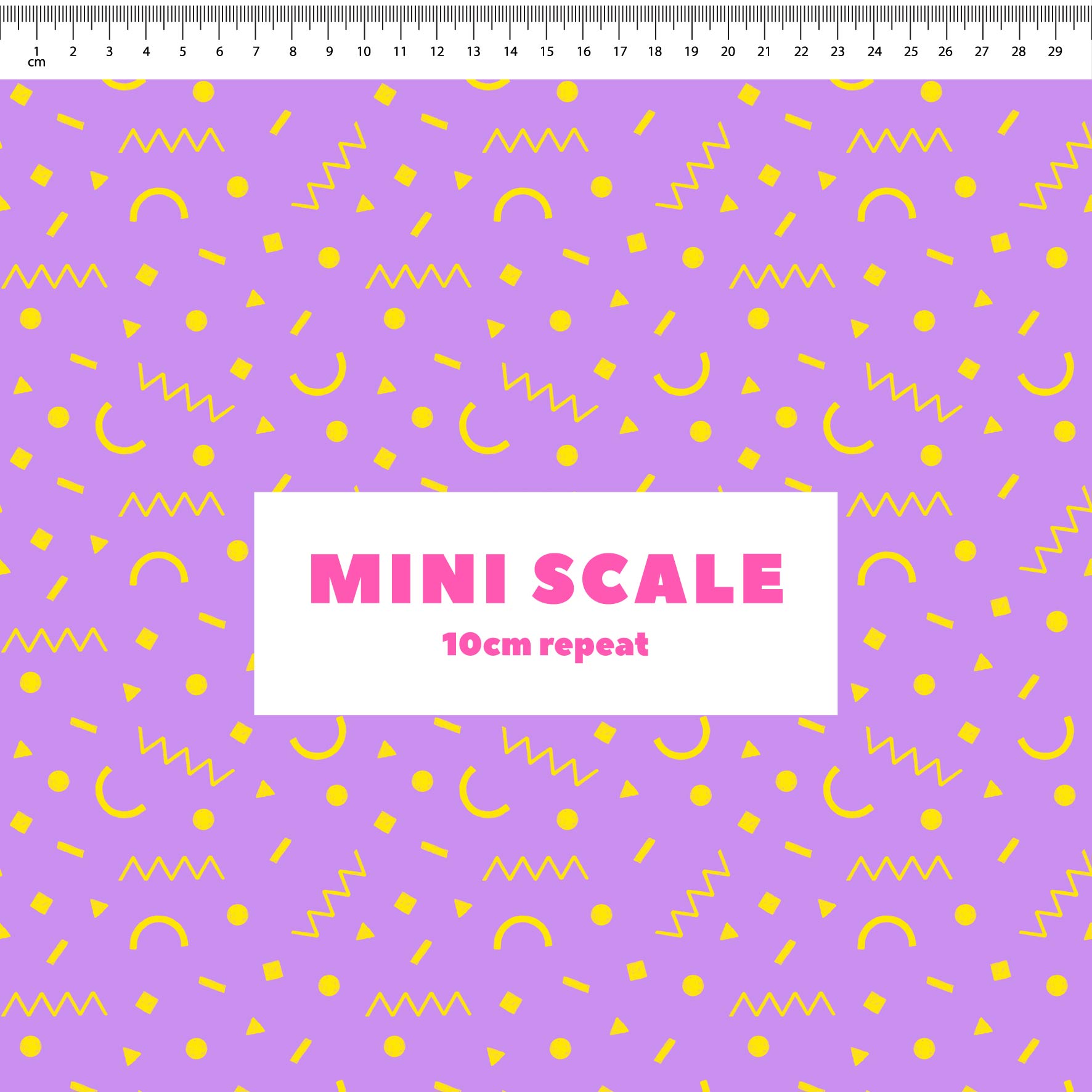 Preorder: Confetti Shapes (Yellow on Purple)