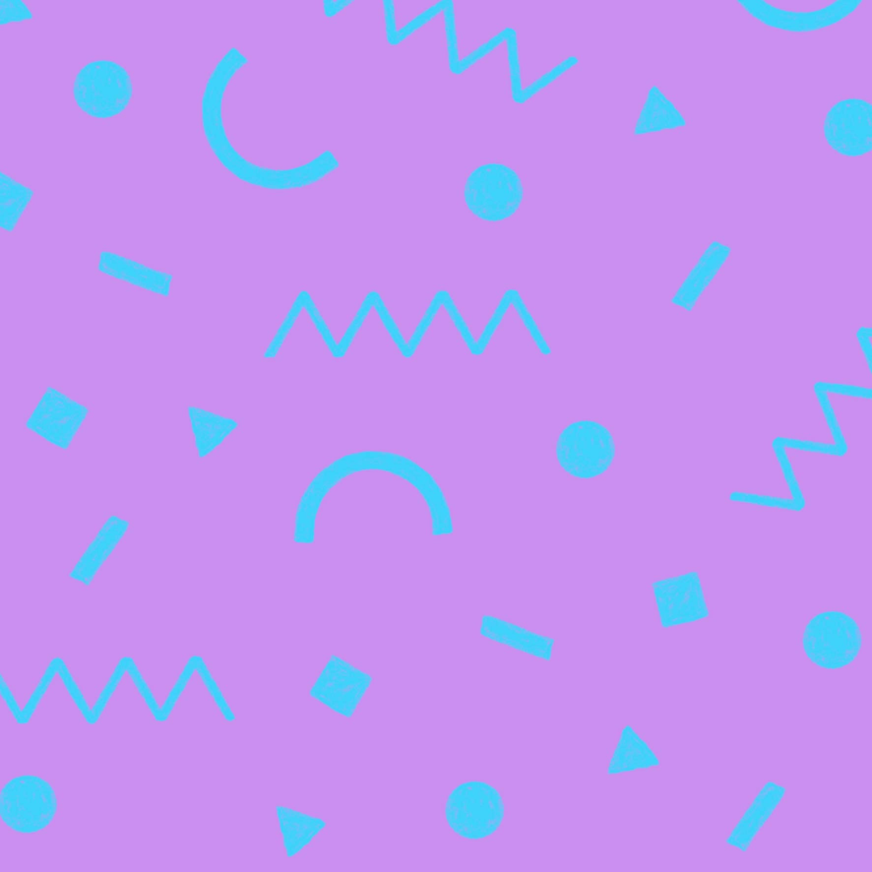 Preorder: Confetti Shapes (Light Blue on Purple)