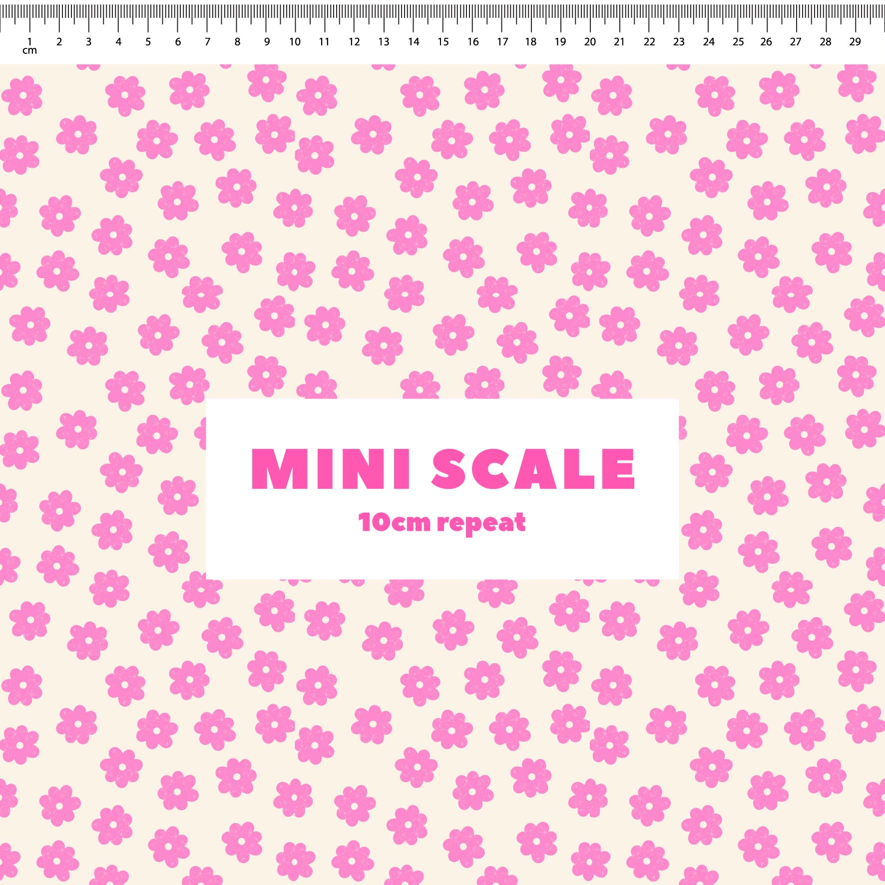 Daisy Repeat (Cream) Preorder Fabric by New Kid Club