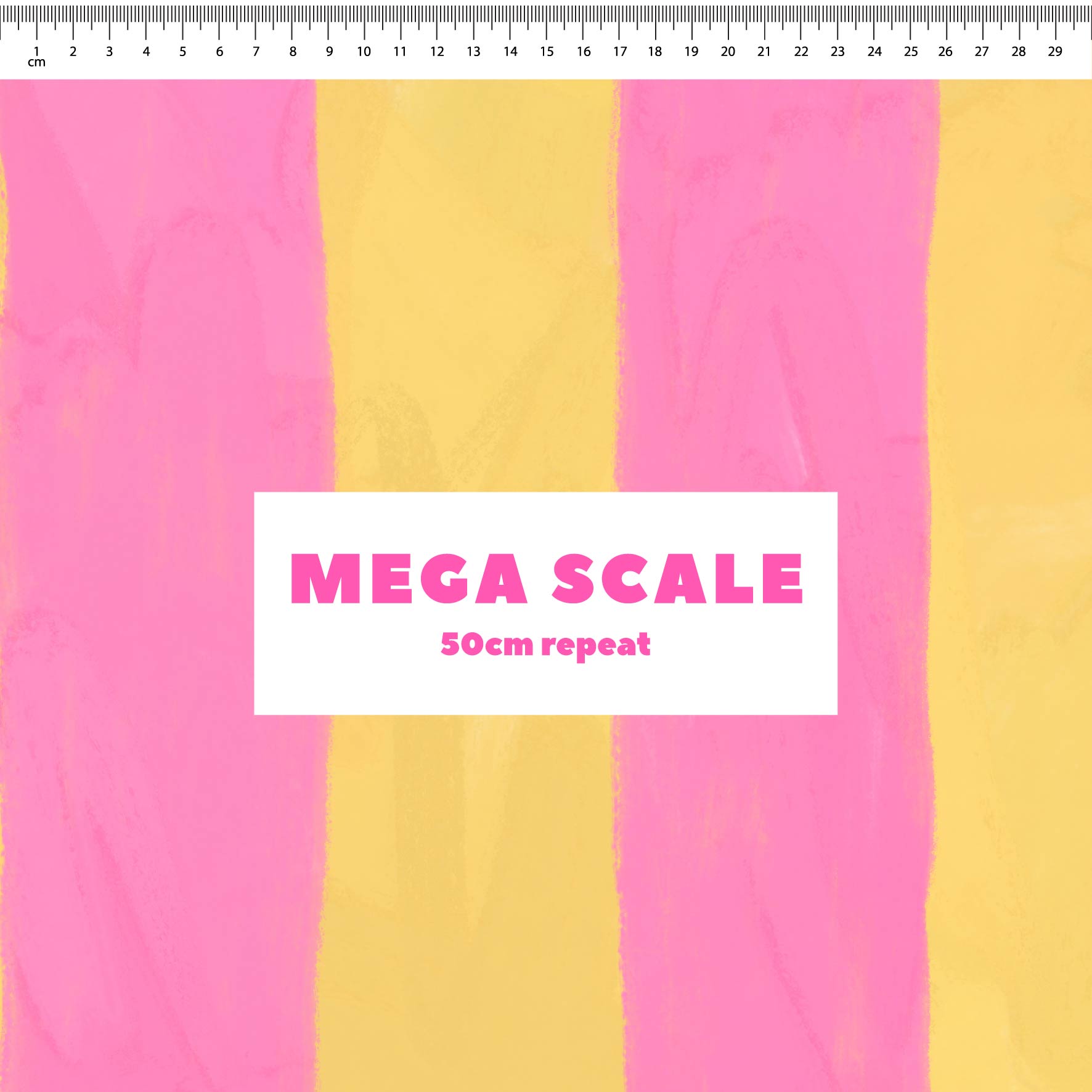 Darling Stripes (Iris & Bubblegum) fabric print by Carly B in 50cm Mega Scale