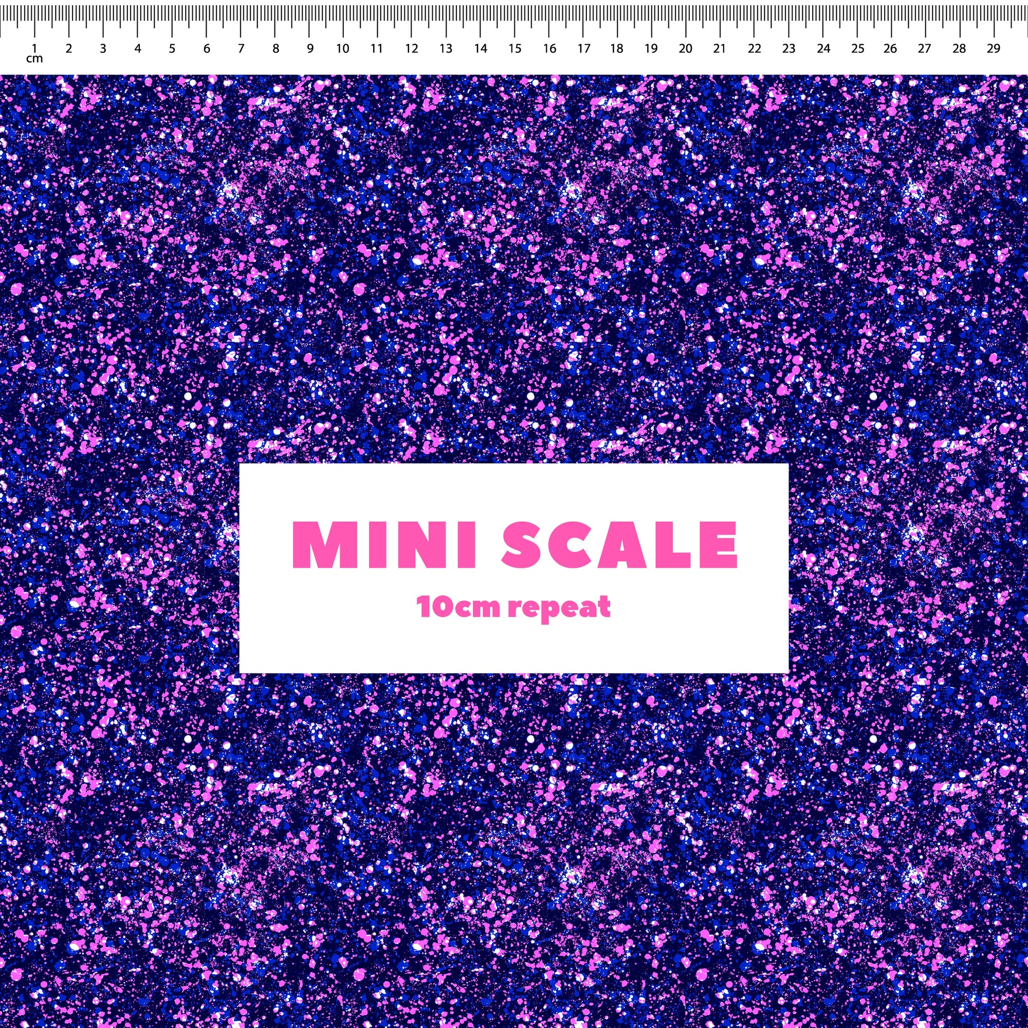 Dash (Navy) printed cotton fabric by Rachel Parker in 10cm Mini Scale