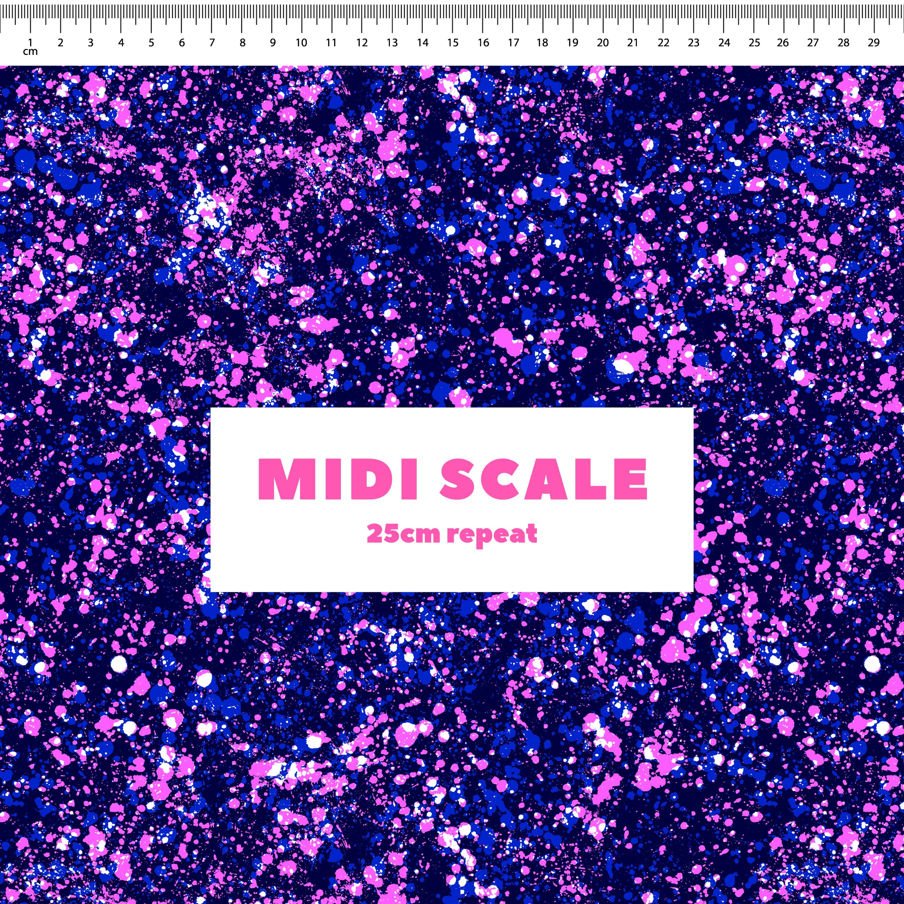 Dash (Navy) fabric design by Rachel Parker in 25cm Midi Scale