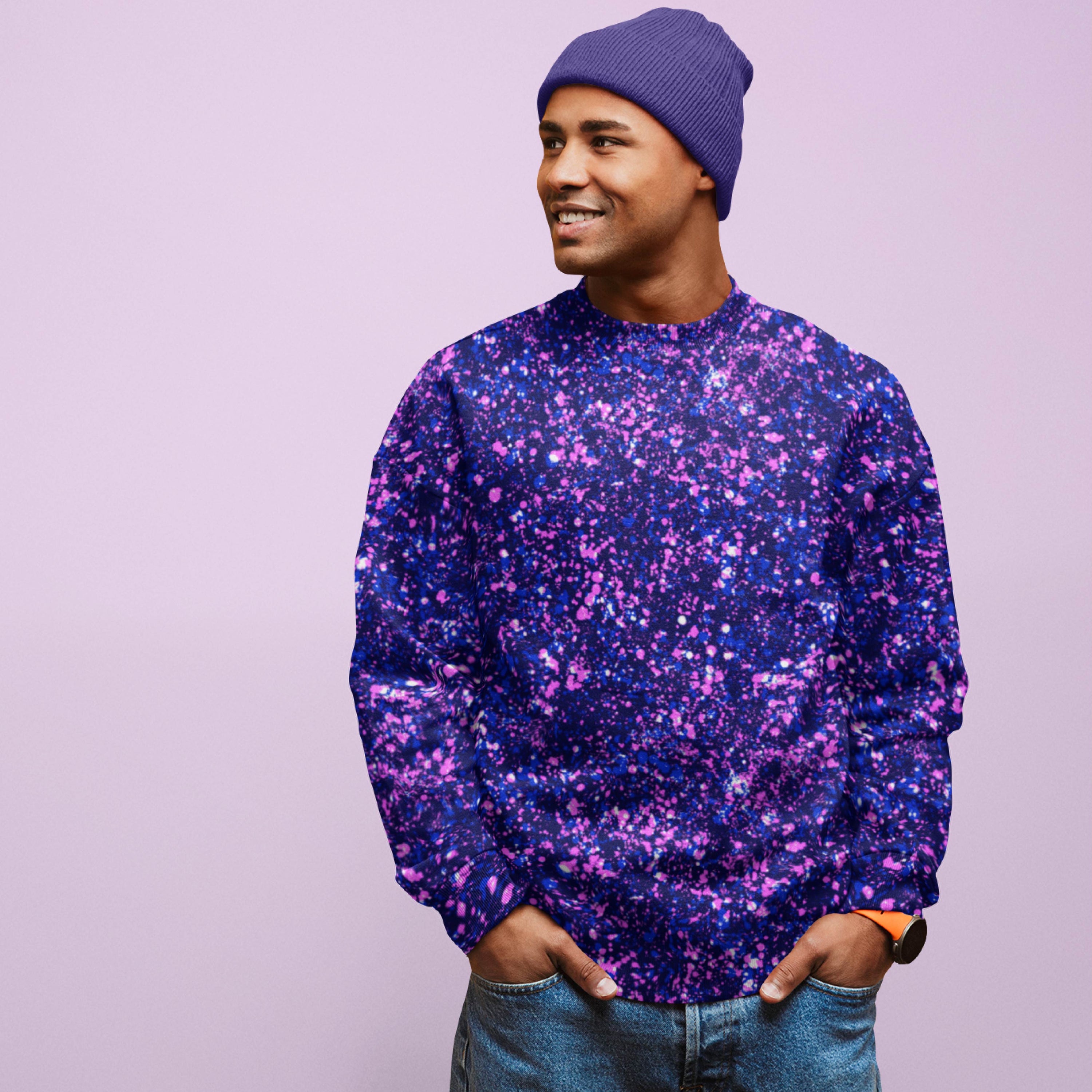 Dash (Navy) colourful printed fabric by Rachel Parker