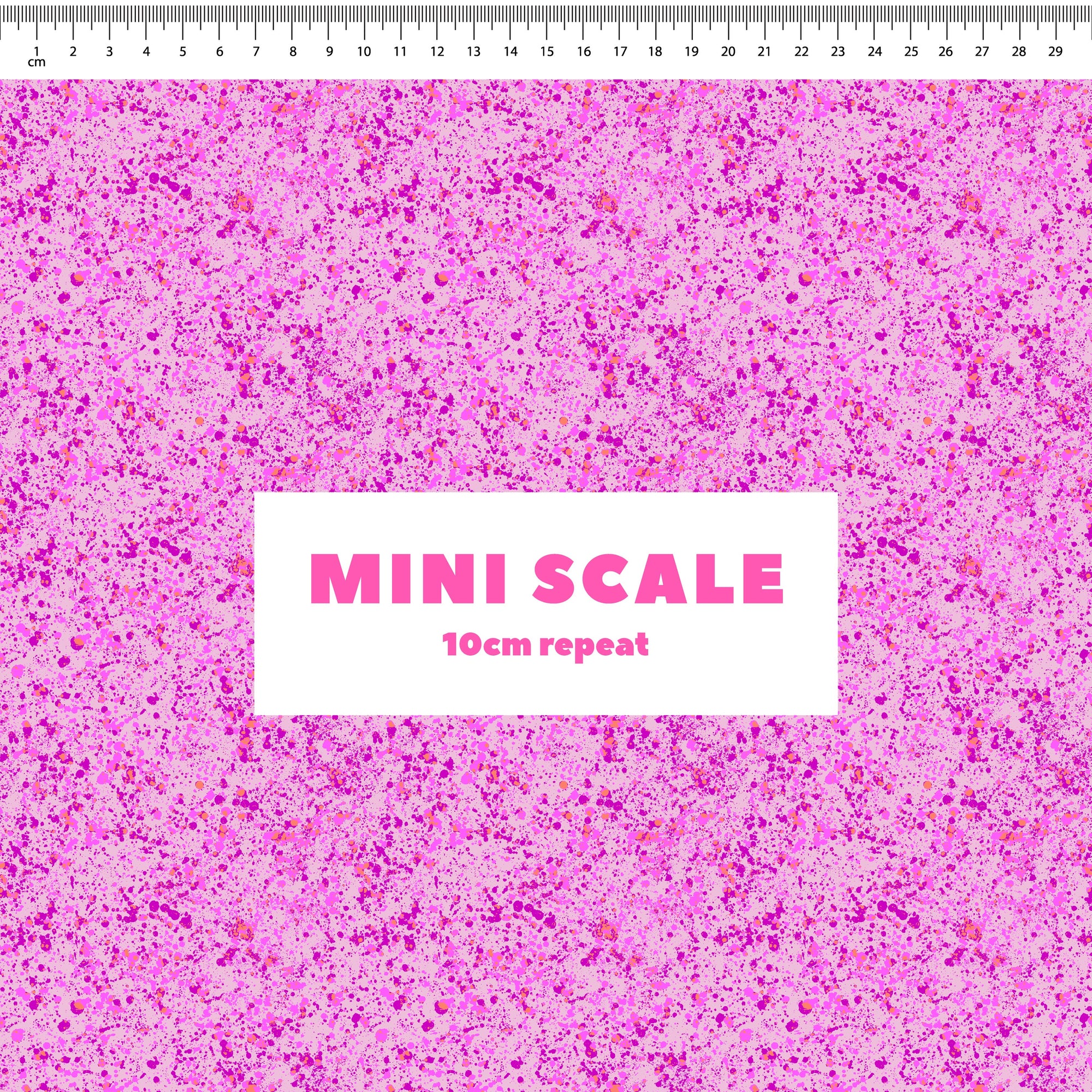 Dash (Dusty Pink) printed cotton fabric by Rachel Parker in 10cm Mini Scale