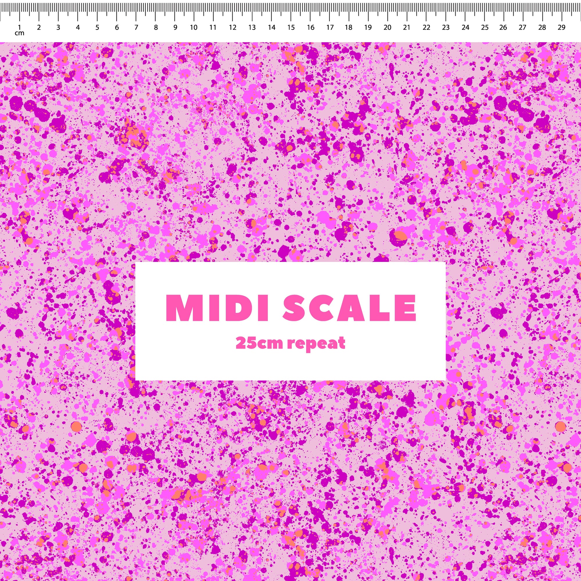 Dash (Dusty Pink) fabric design by Rachel Parker in 25cm Midi Scale
