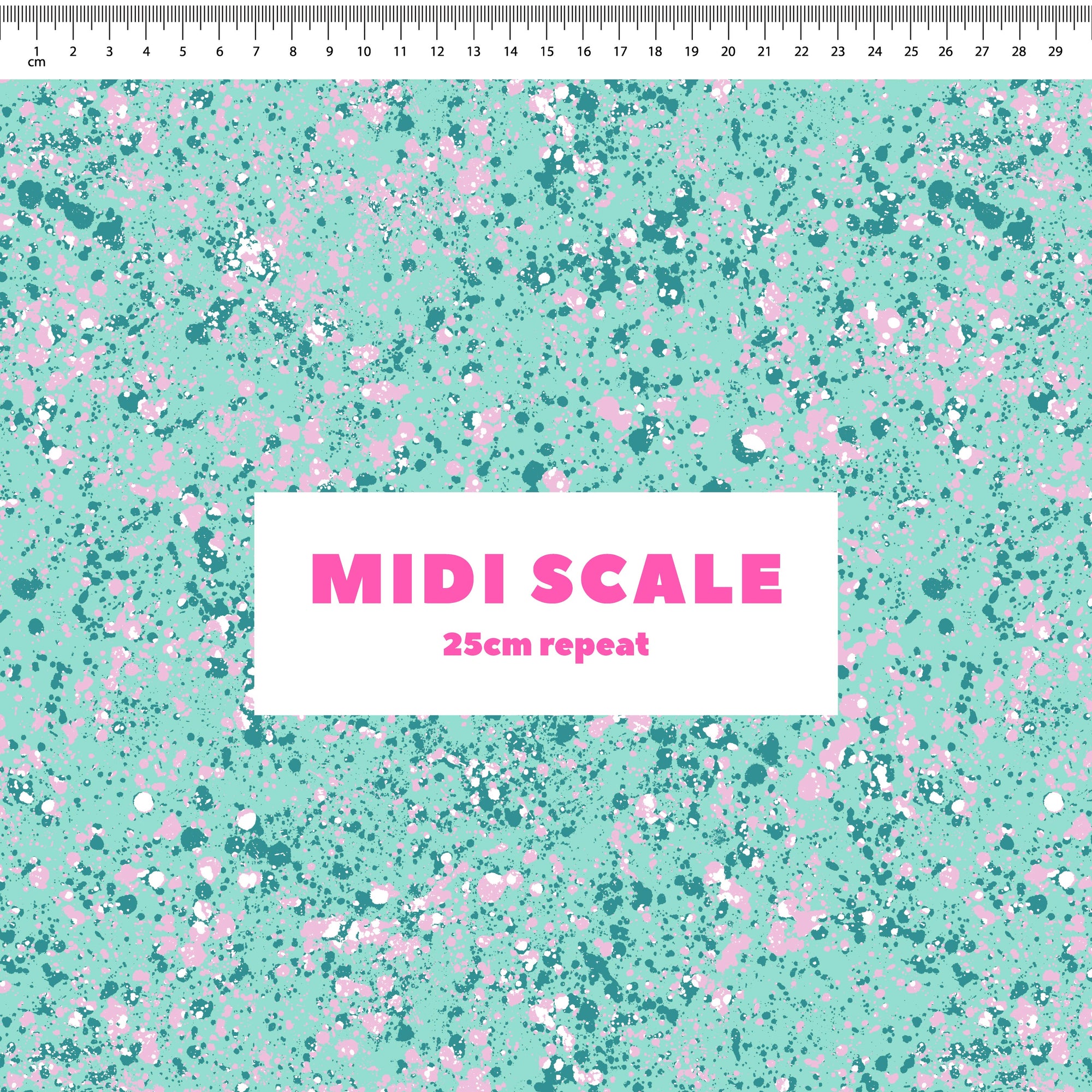 Dash (Seafoam) fabric design by Rachel Parker in 25cm Midi Scale