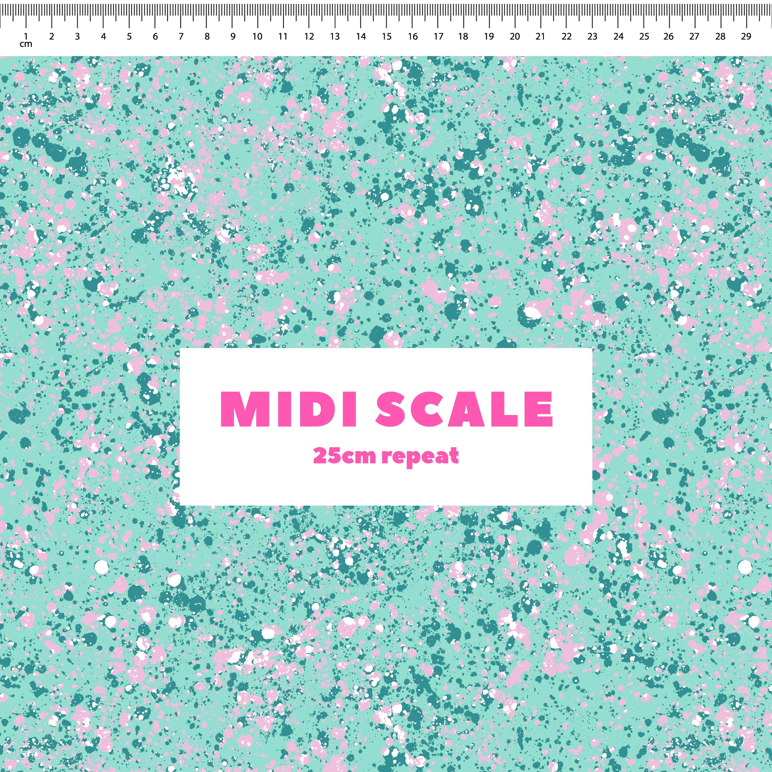 Dash (Seafoam) fabric design by Rachel Parker in 25cm Midi Scale