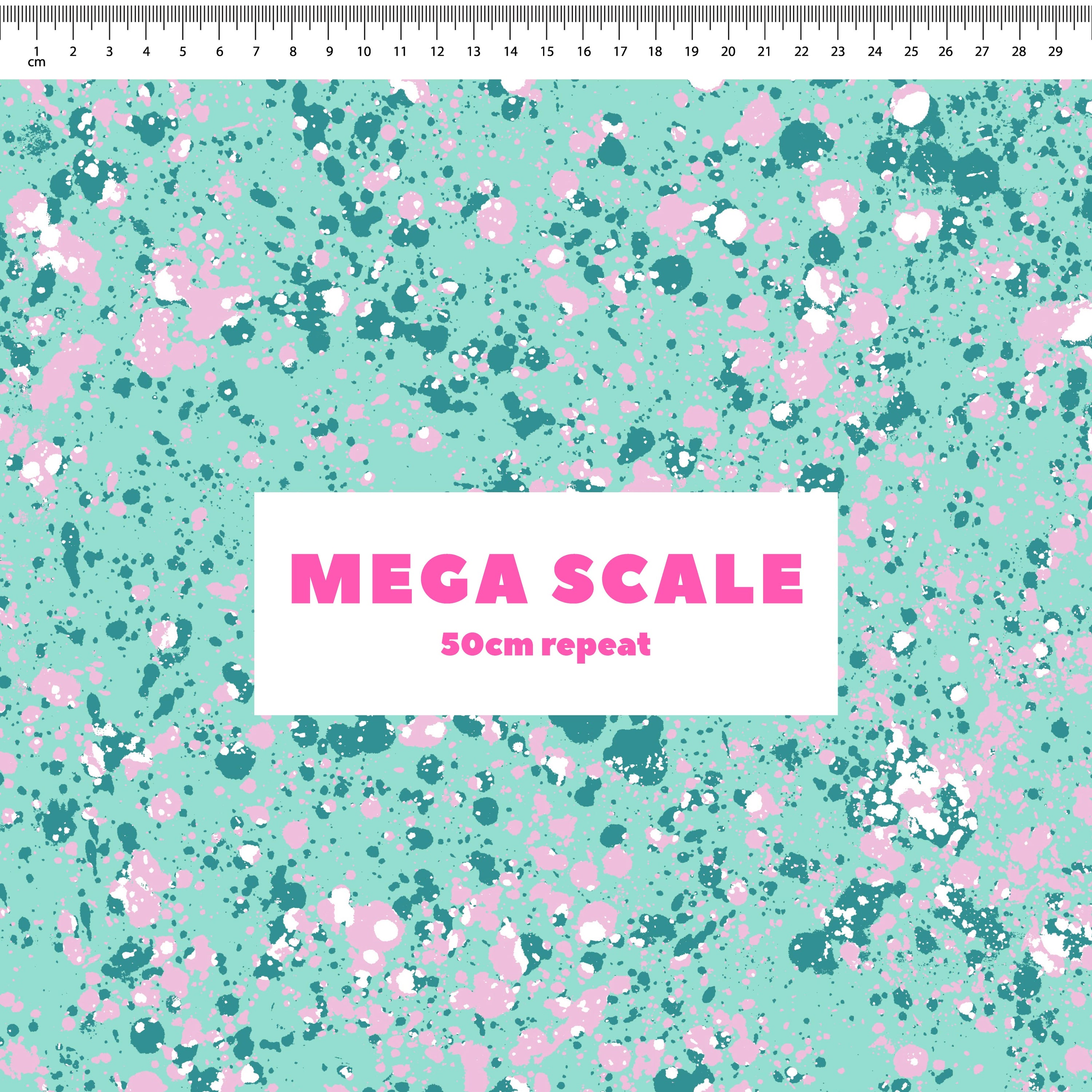 Dash (Seafoam) fabric print by Rachel Parker in 50cm Mega Scale