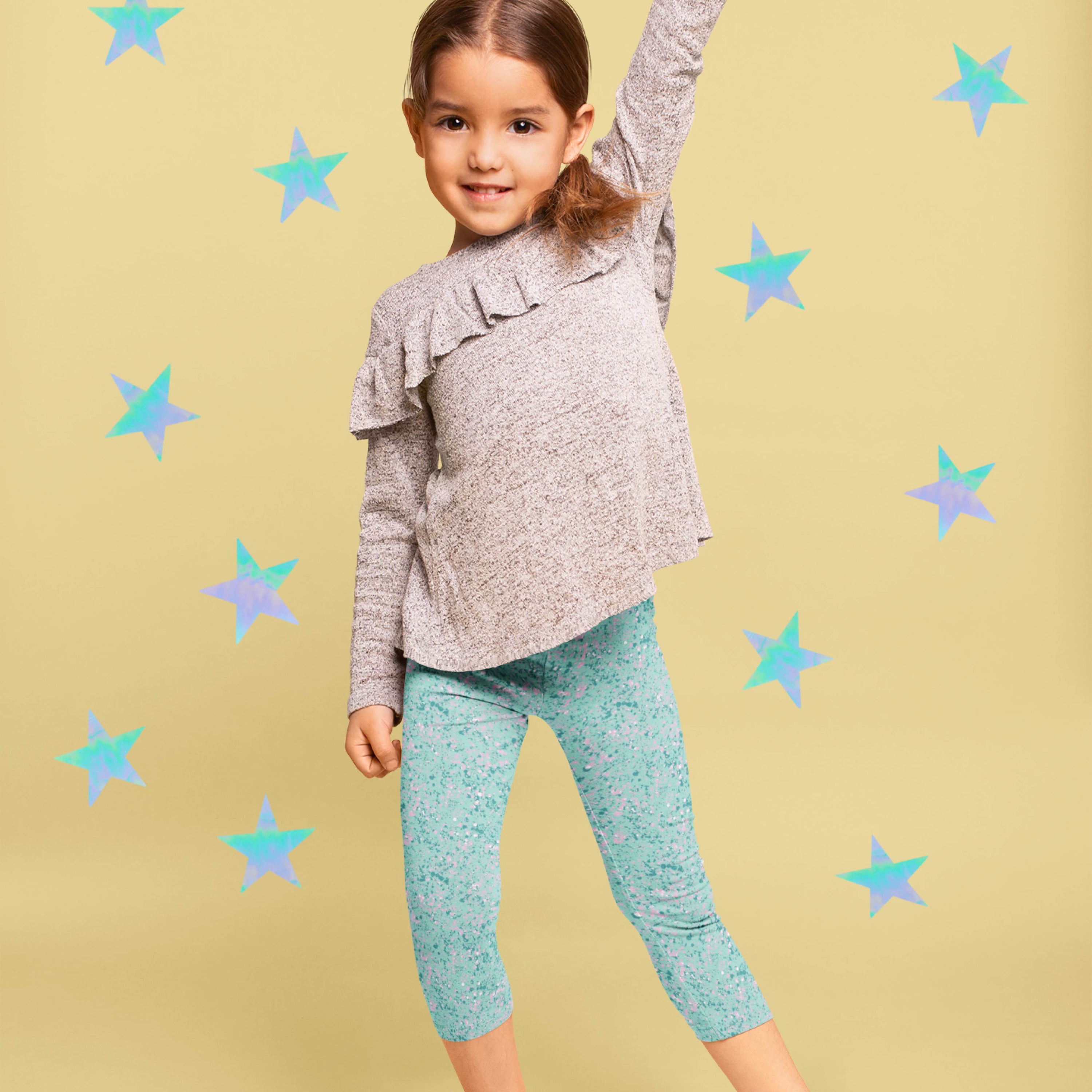 Dash (Seafoam) colourful printed fabric by Rachel Parker