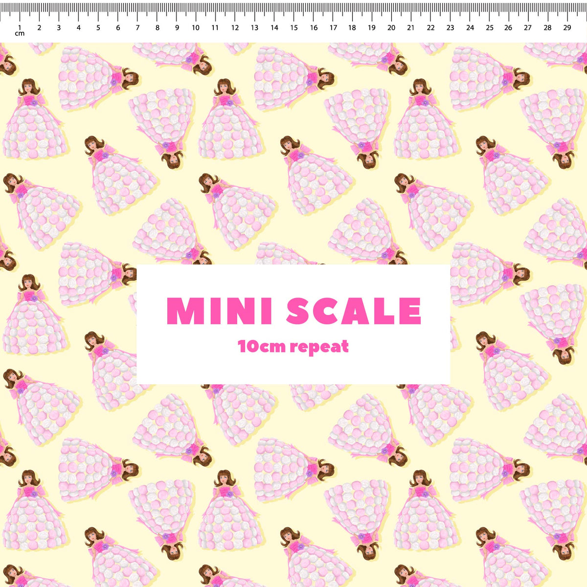 Dolly Varden (Yellow) - 0.5m - Cotton Woven - Mini Scale