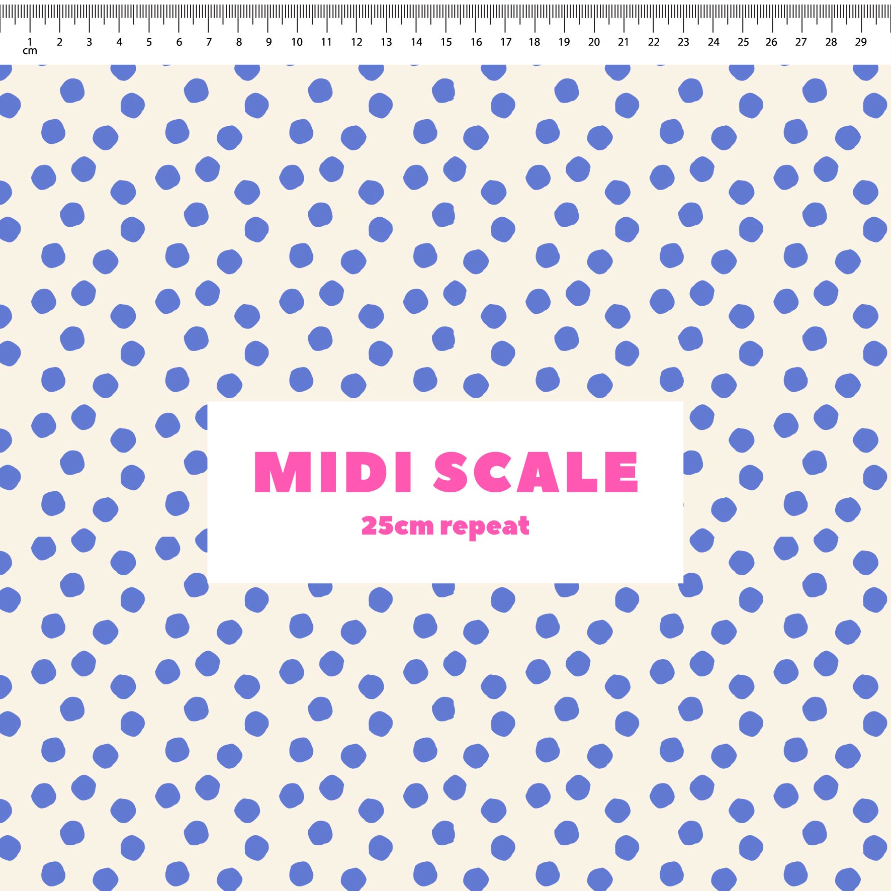 Dotty (Blue/Cream) Preorder Fabric by New Kid Club