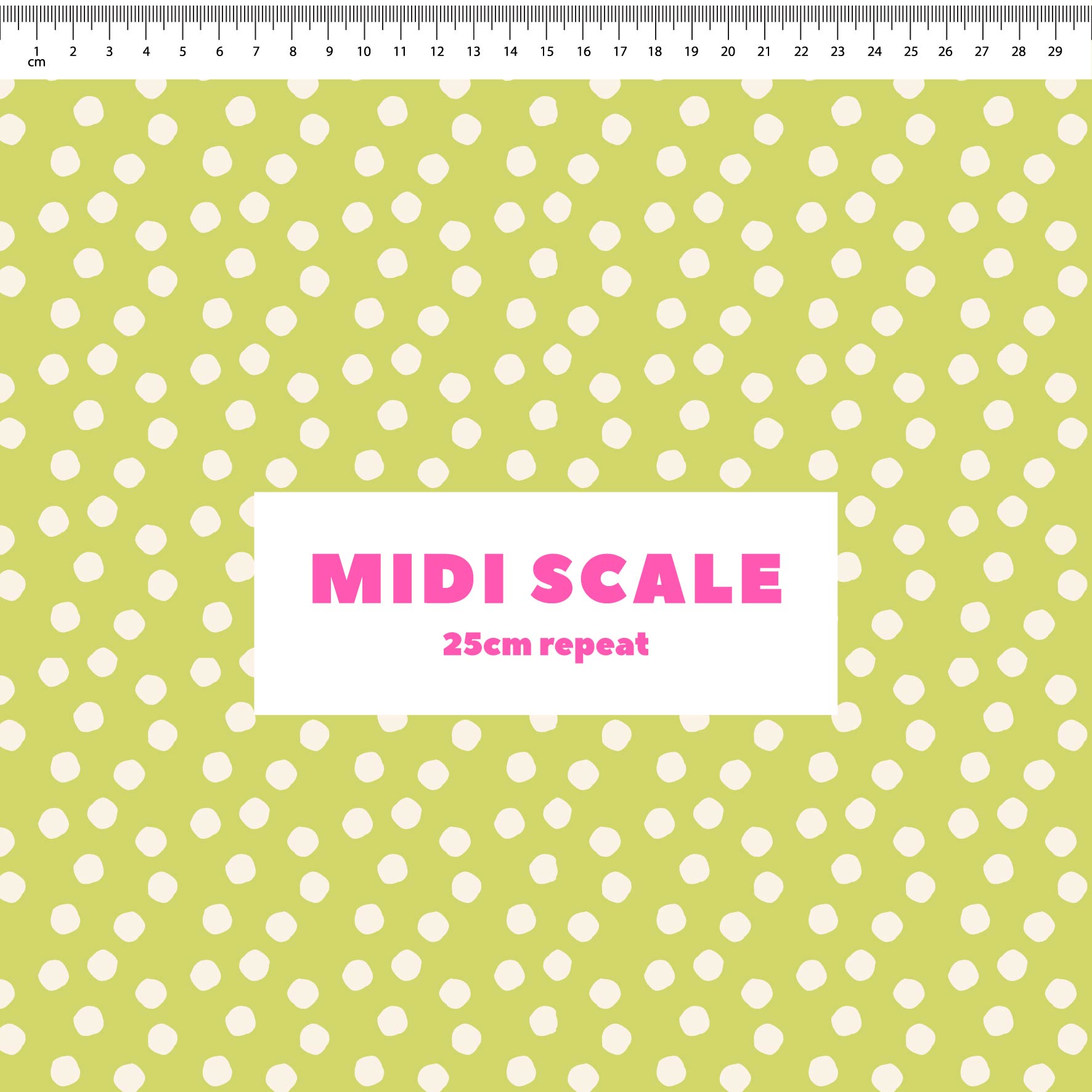 Dotty (Lime/Cream) Preorder Fabric by New Kid Club