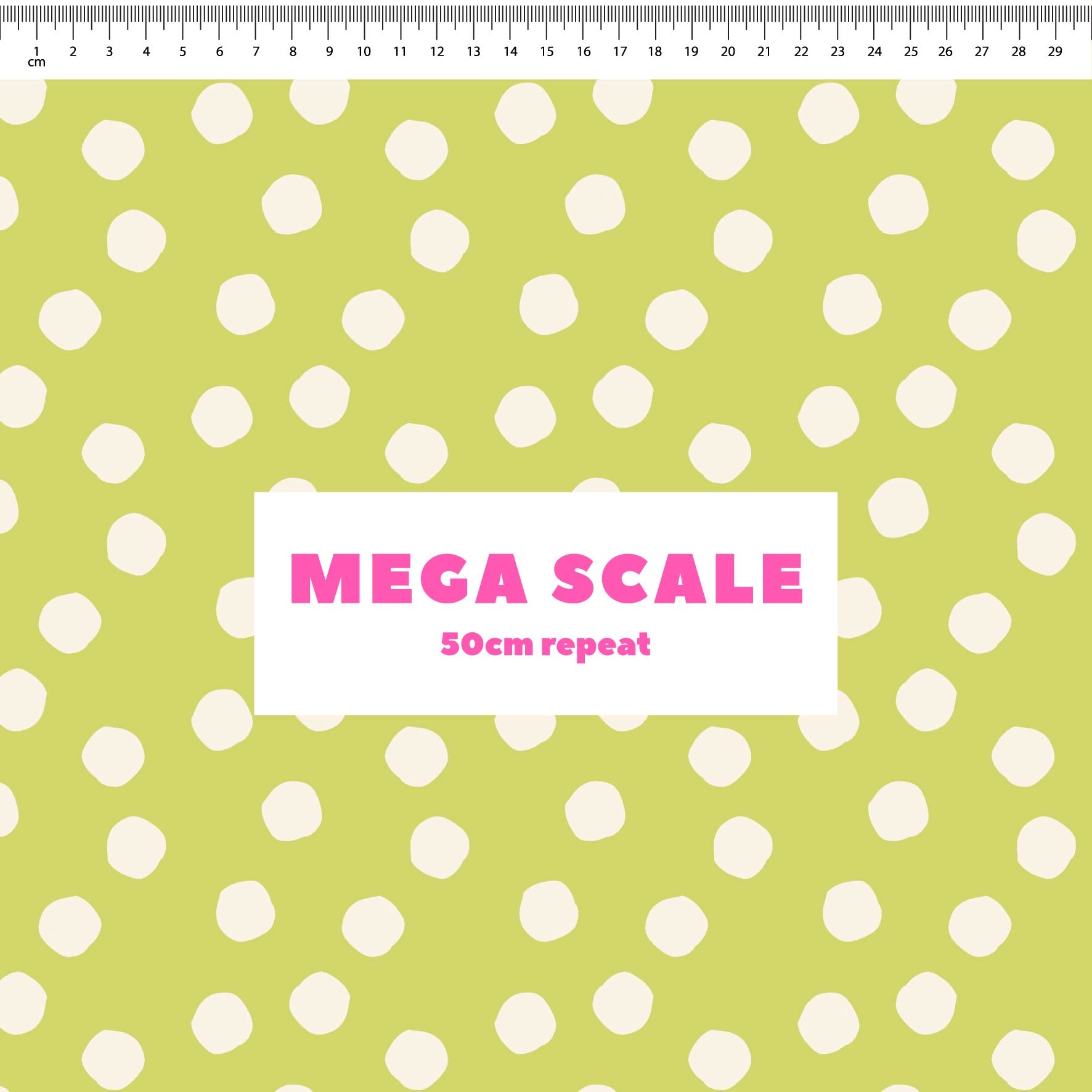 Dotty (Lime/Cream) Preorder Fabric by New Kid Club
