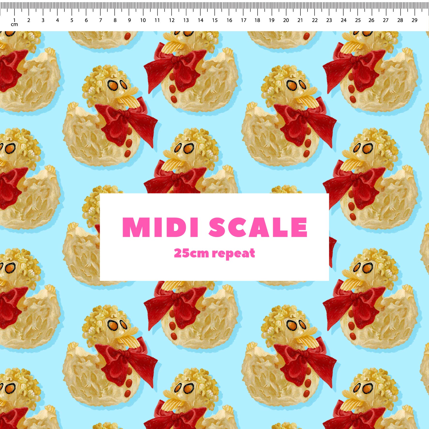 Preorder Fabric: Rubber Ducky Cake (Blue)