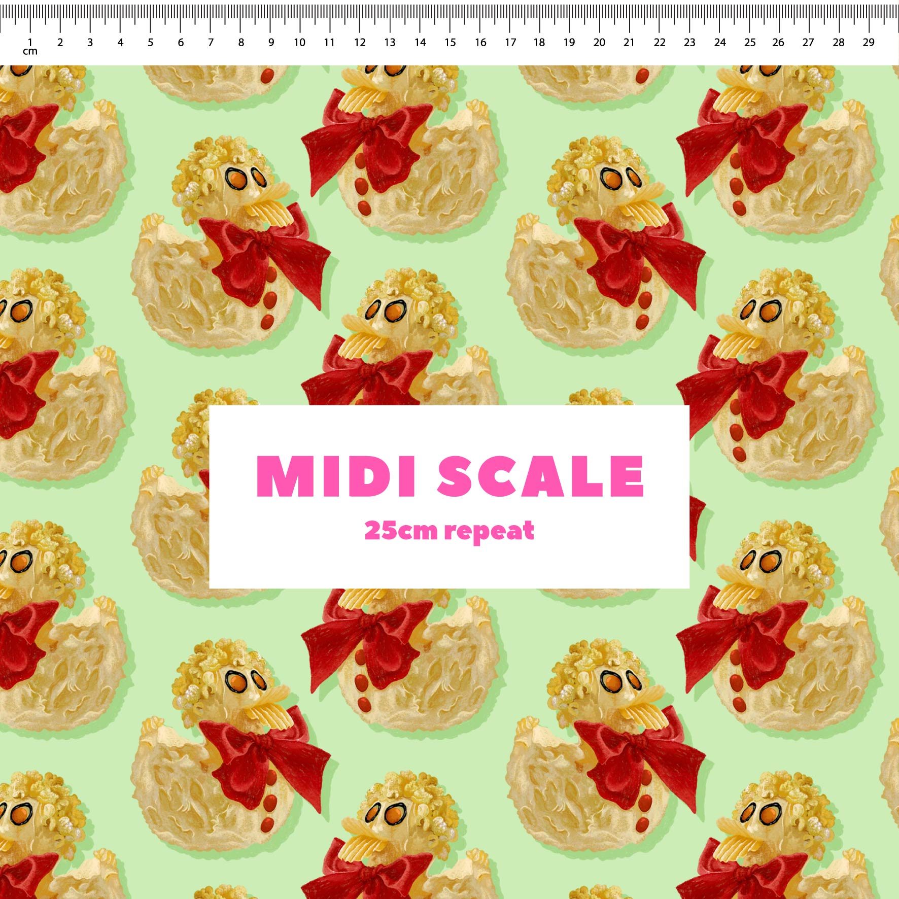 Preorder Fabric: Rubber Ducky Cake (Green)
