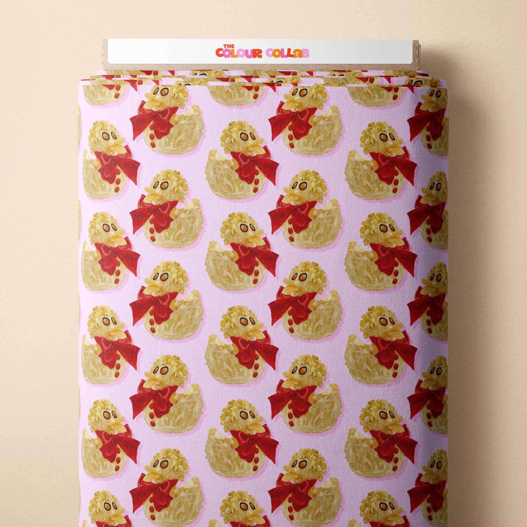 Preorder Fabric: Rubber Ducky Cake (Pink)