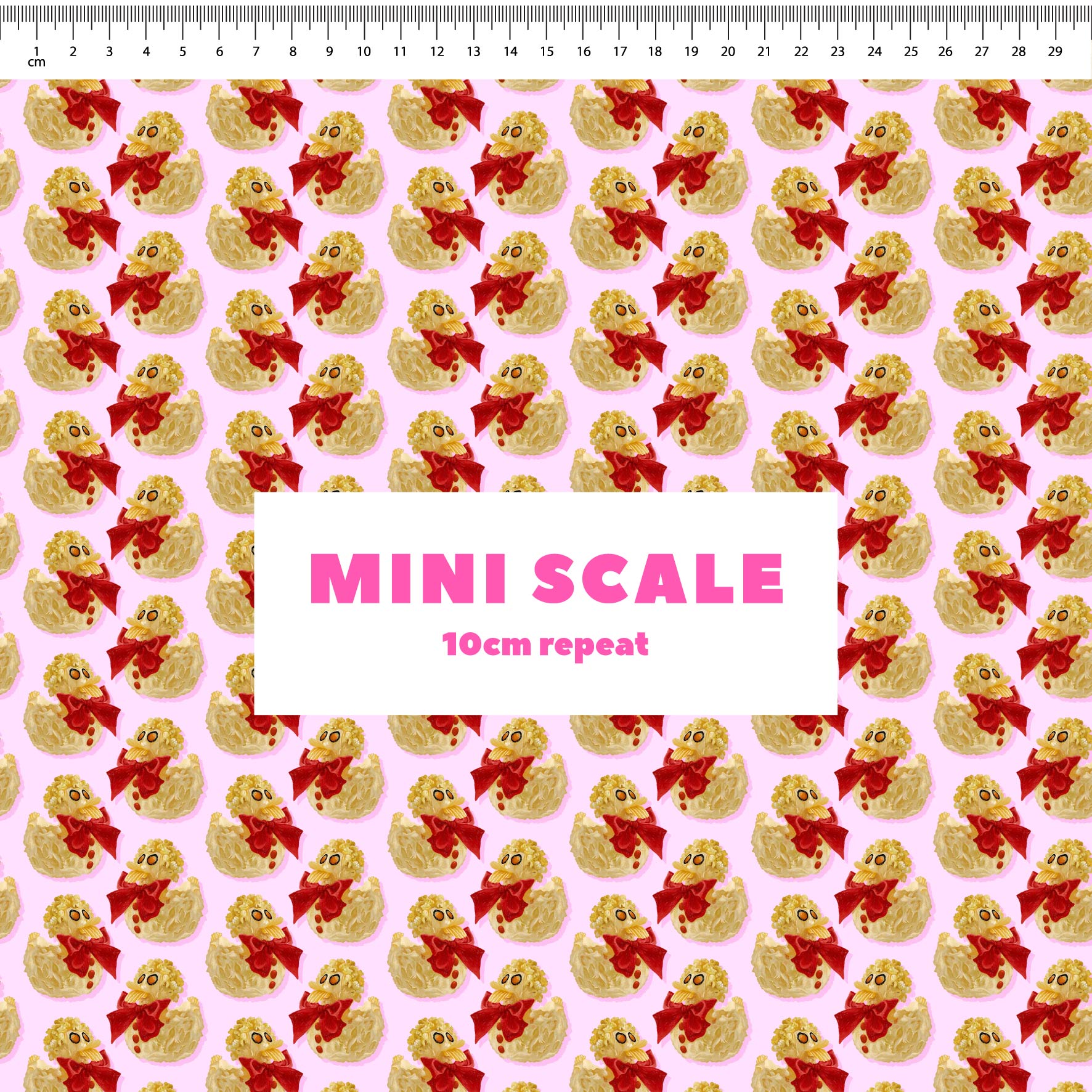 Preorder Fabric: Rubber Ducky Cake (Pink)