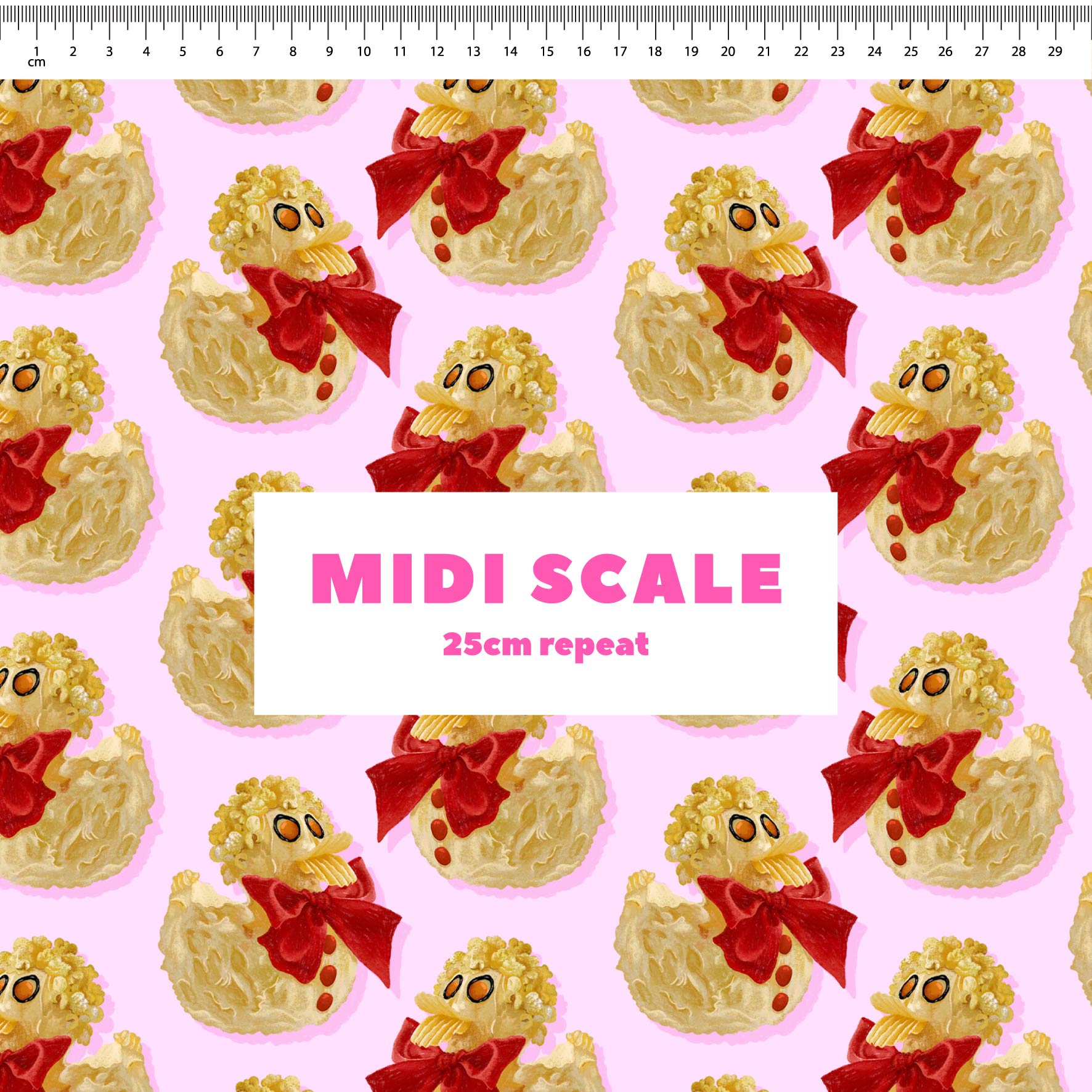 Preorder Fabric: Rubber Ducky Cake (Pink)