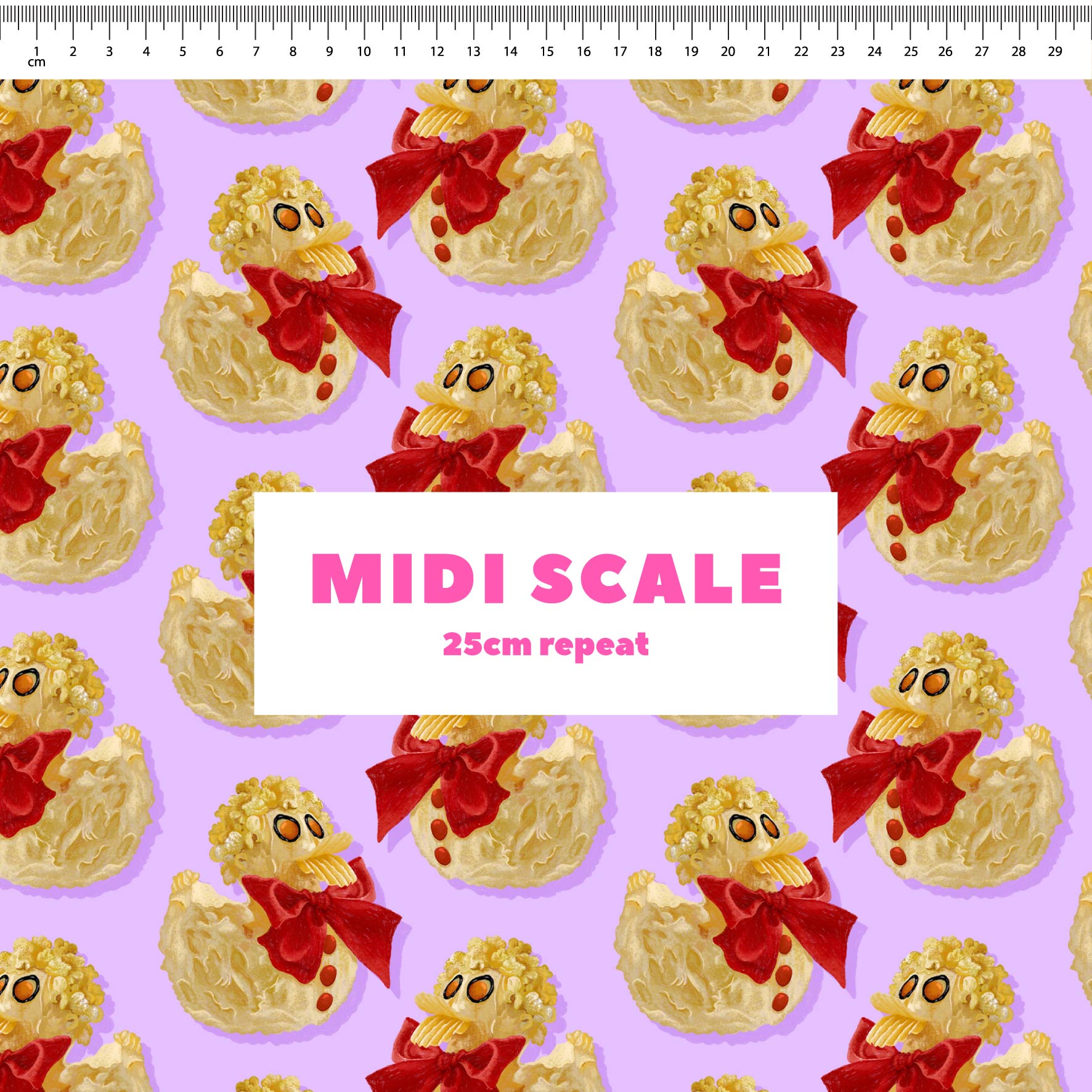 Preorder Fabric: Rubber Ducky Cake (Purple)