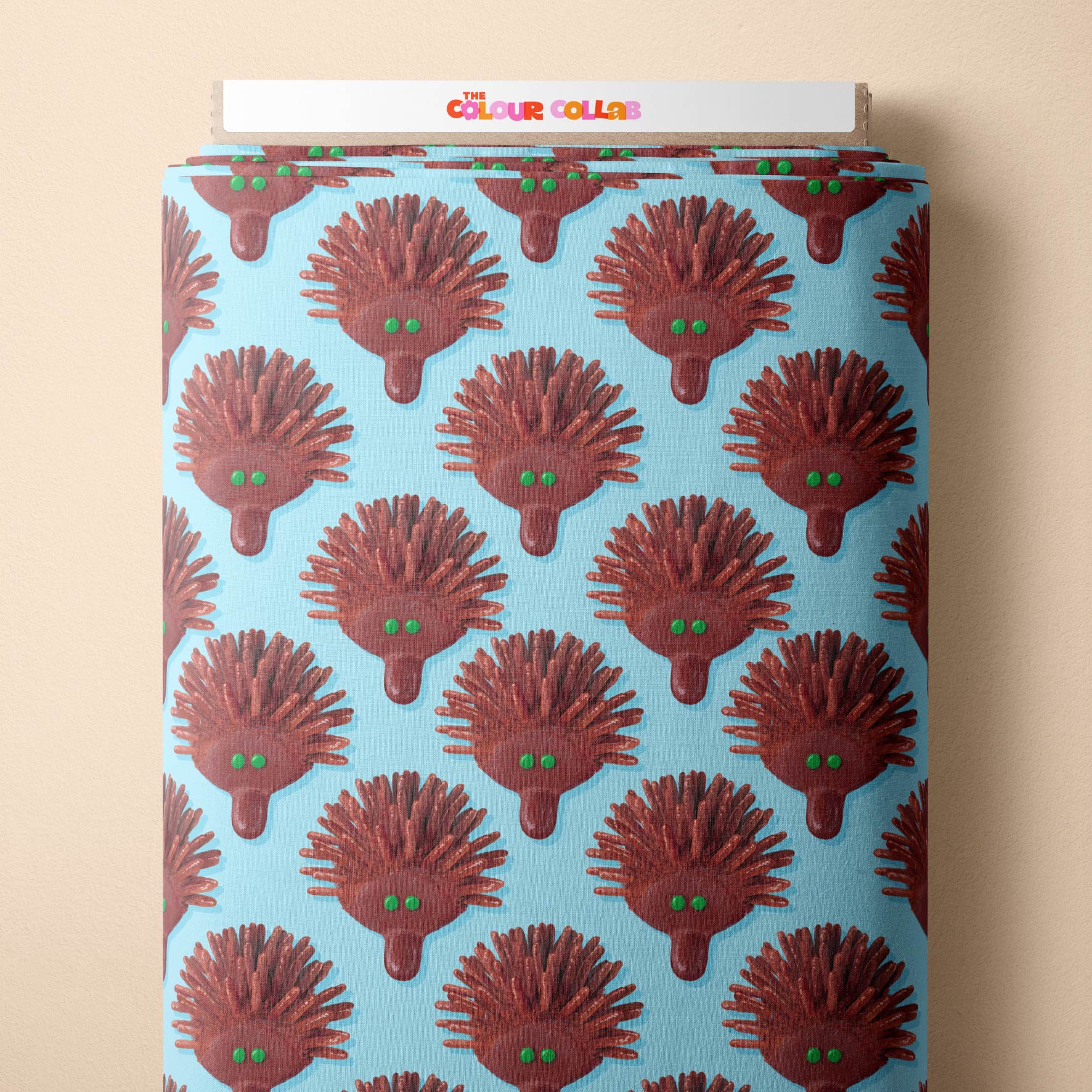 Preorder Fabric: Echidna Cake (Blue)