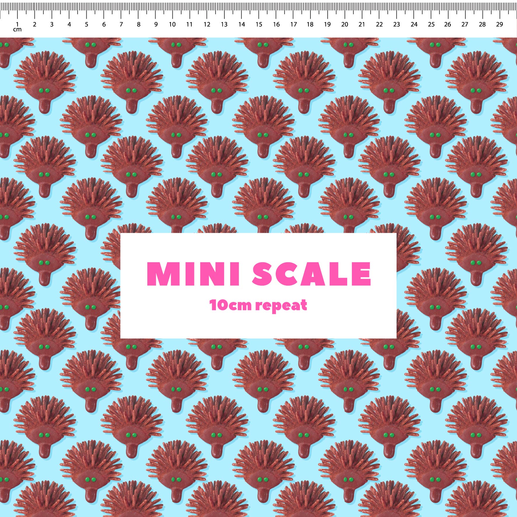 Preorder Fabric: Echidna Cake (Blue)