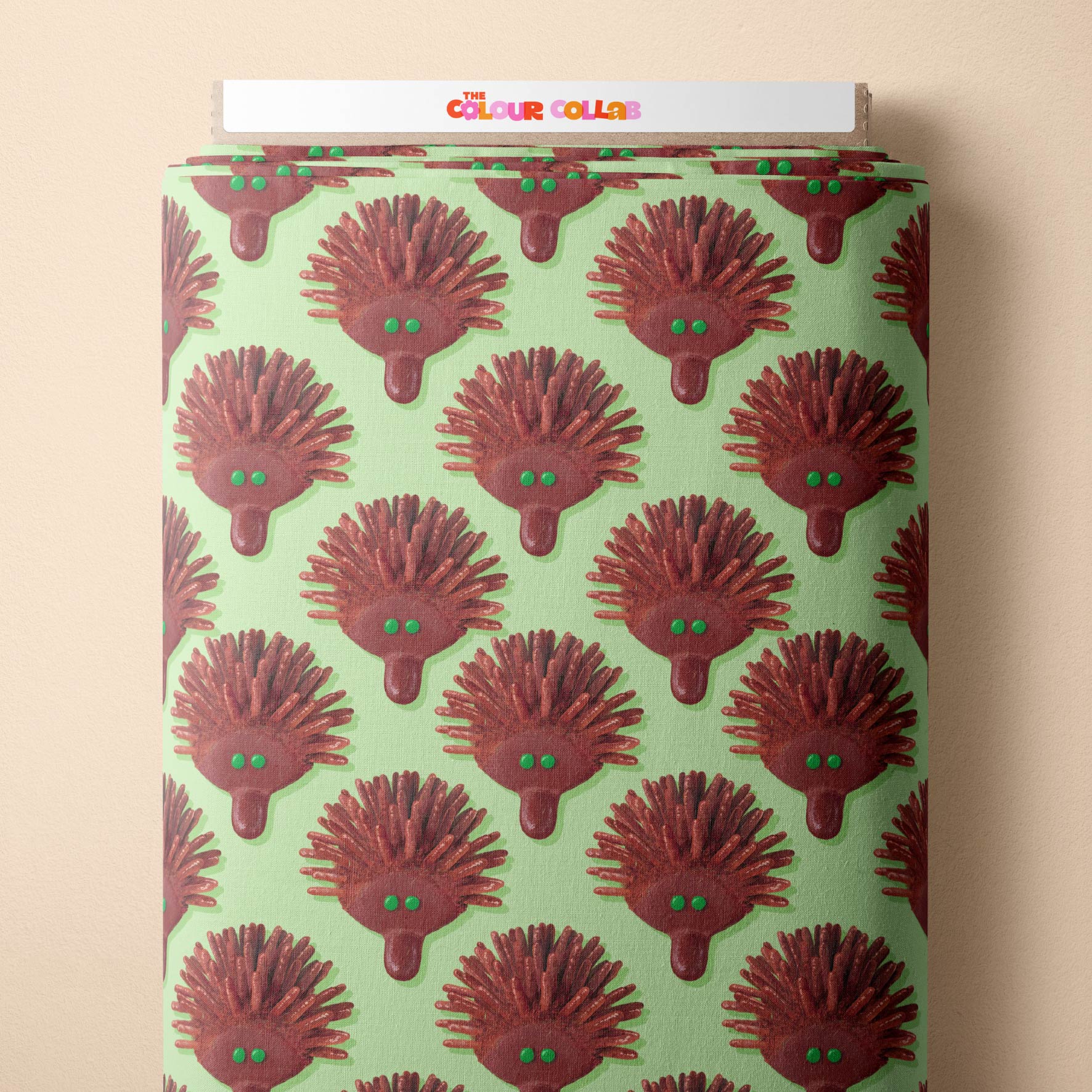 Preorder Fabric: Echidna Cake (Green)