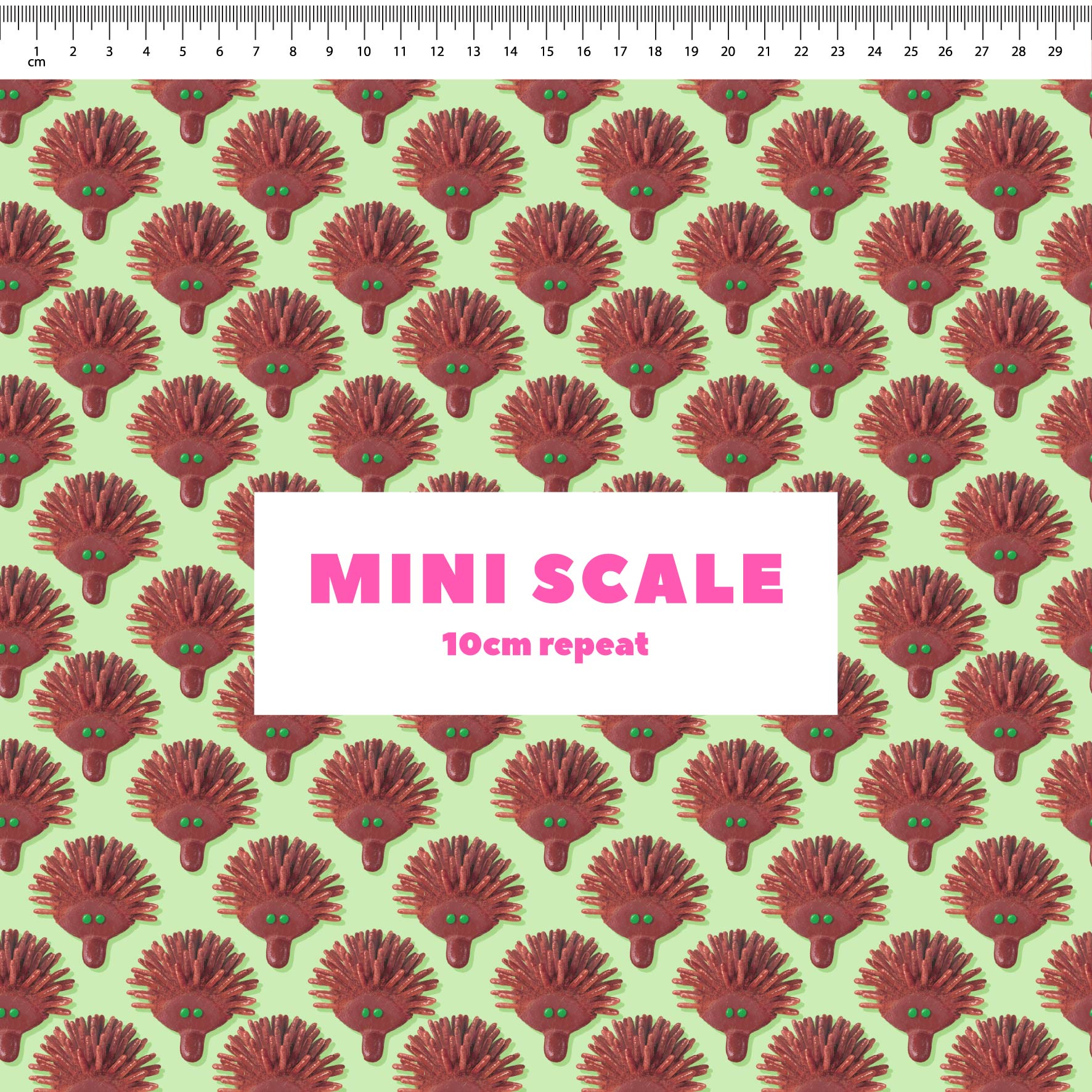Preorder Fabric: Echidna Cake (Green)