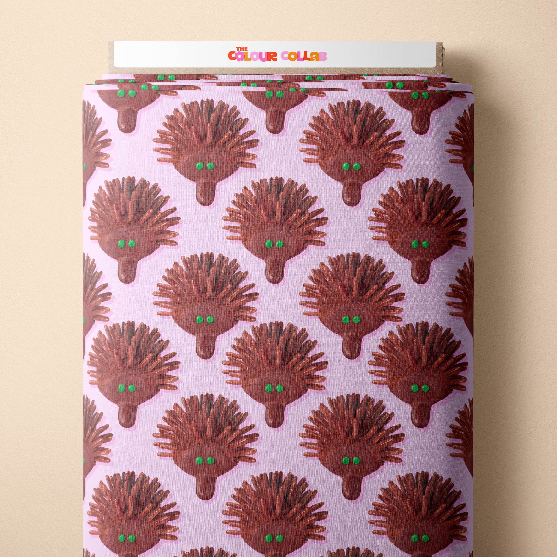 Preorder Fabric: Echidna Cake (Pink)