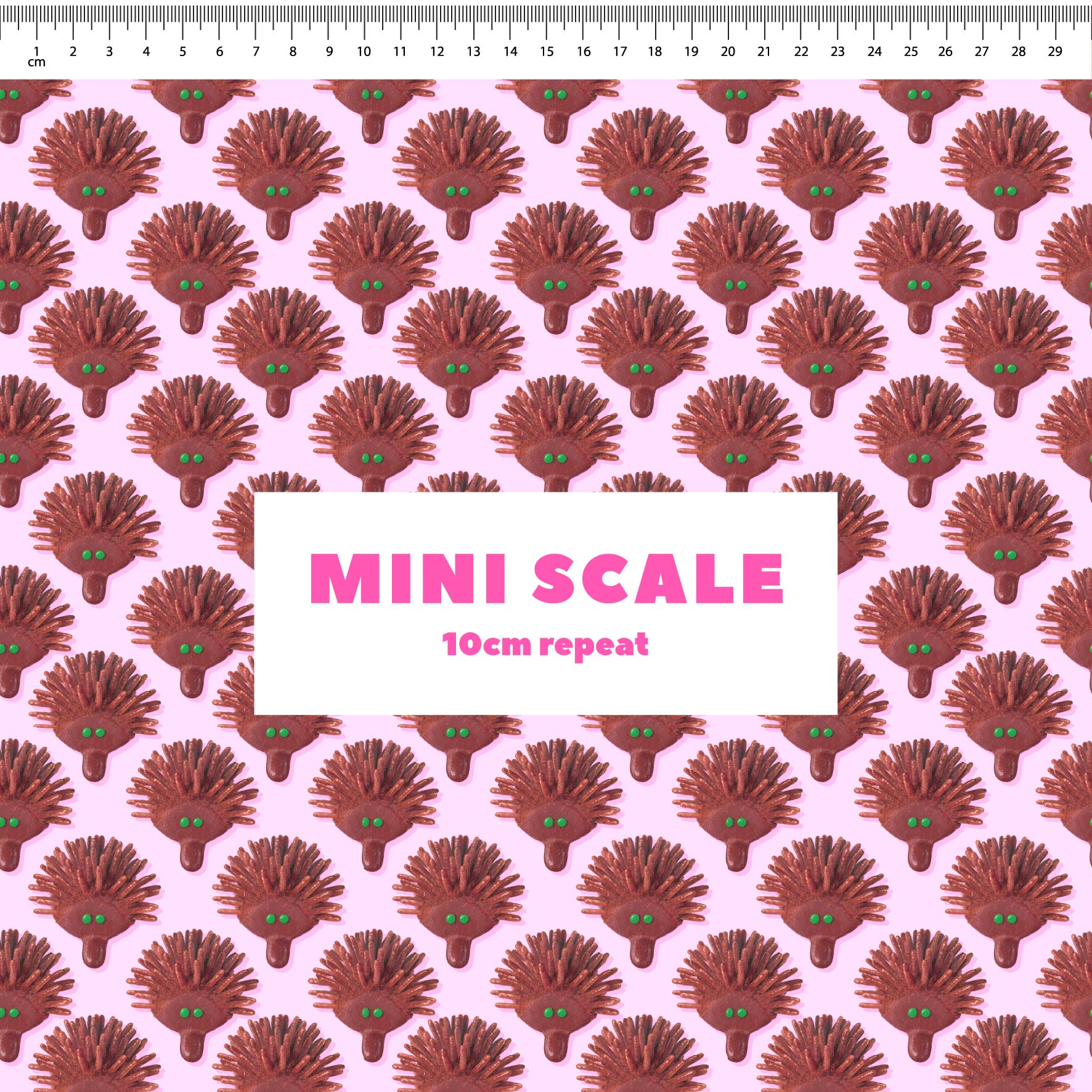 Preorder Fabric: Echidna Cake (Pink)