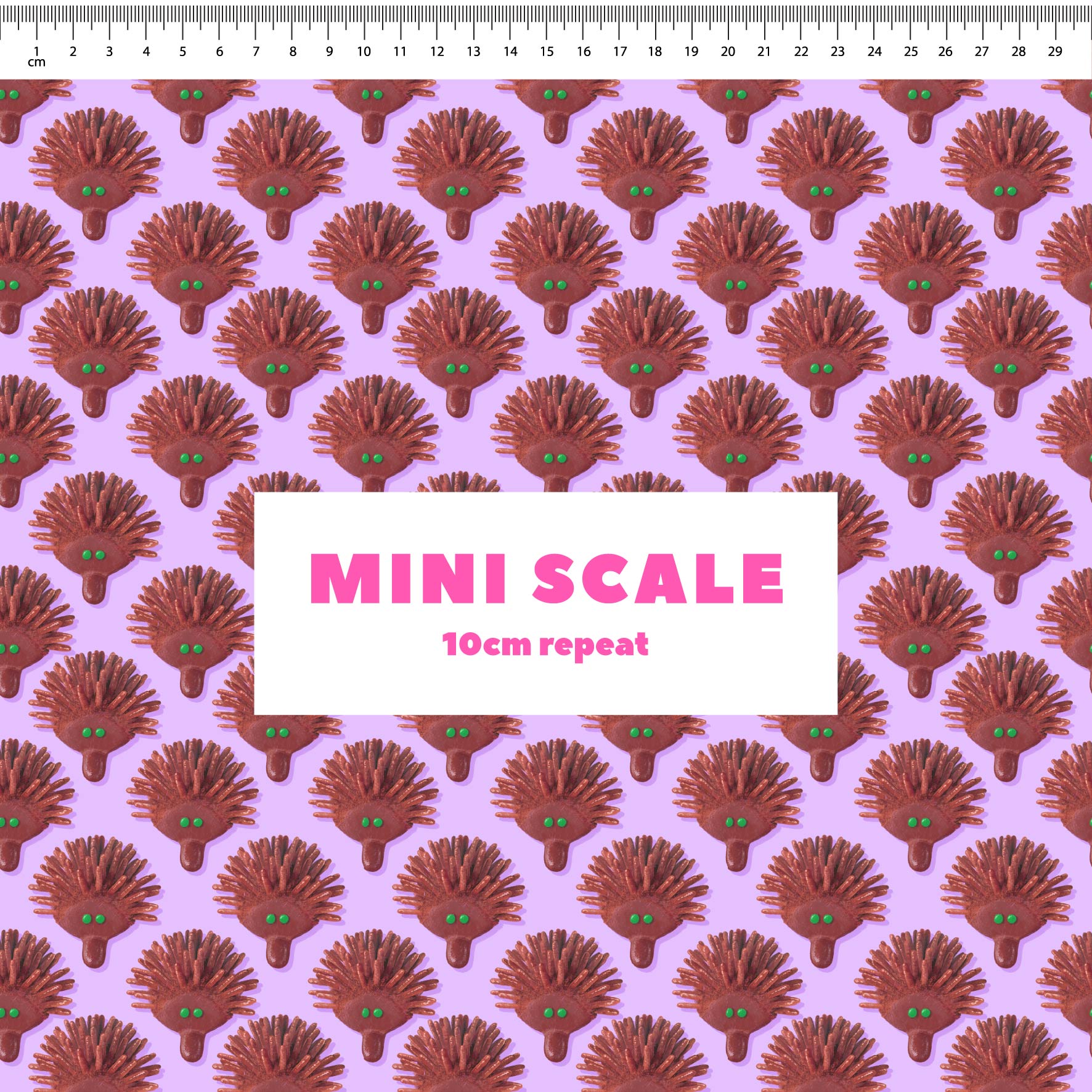 Preorder Fabric: Echidna Cake (Purple)
