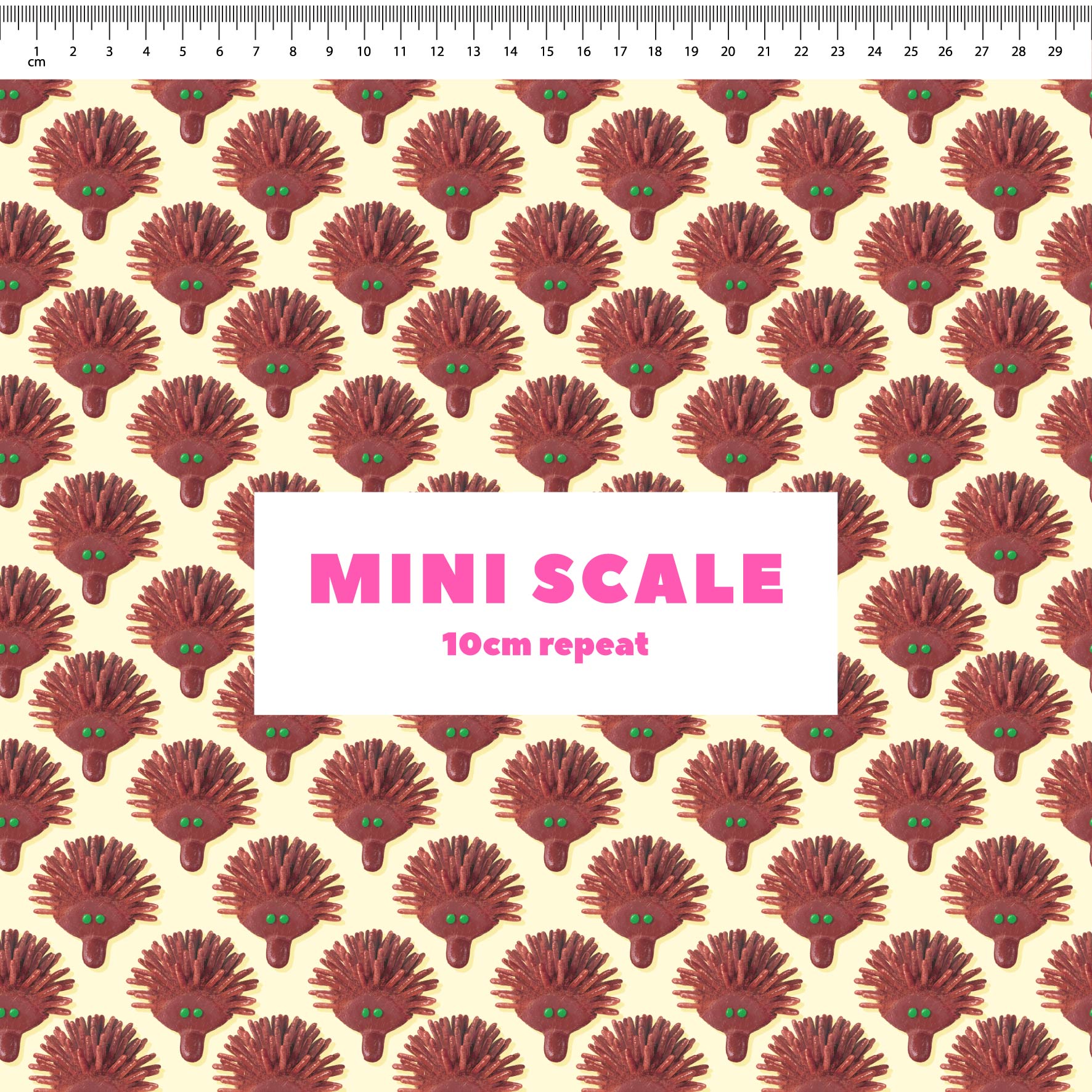Preorder Fabric: Echidna Cake (Yellow)