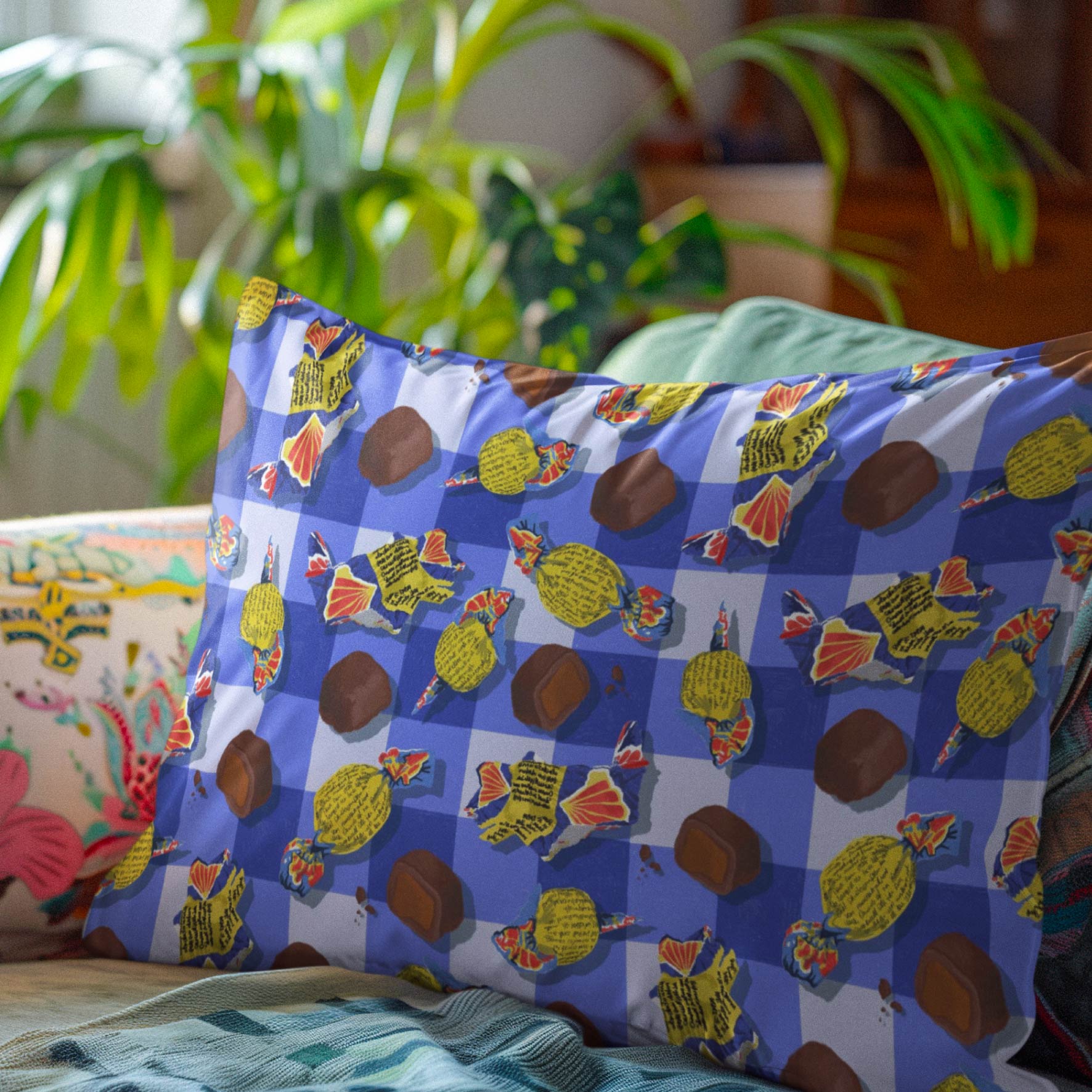 Fantales colourful printed fabric by The Colour Collab